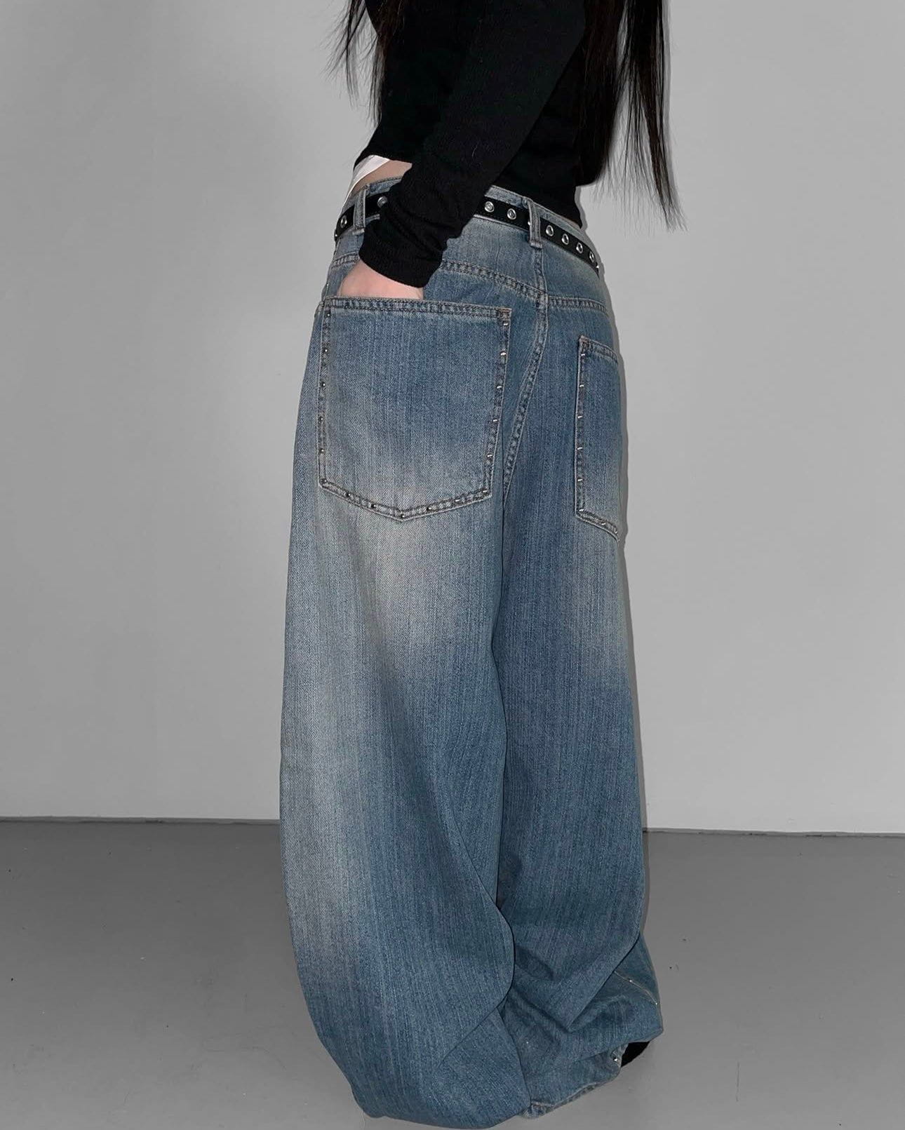 【Threads の 神褲大合集👖!】柳釘氣球鬆軟牛仔褲 ⌯・ᴗ・⌯ಣ