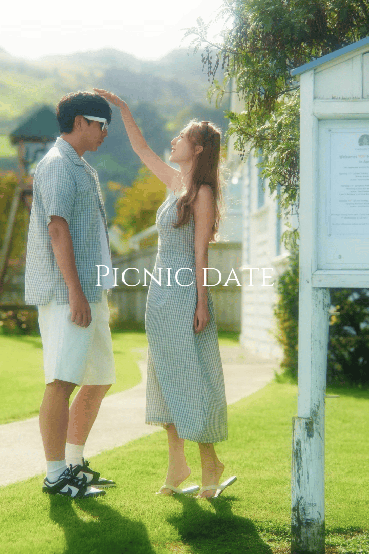 👦🏻👧🏻‘s Picnic Date 田園格格情侶套裝 連身裙/恤衫