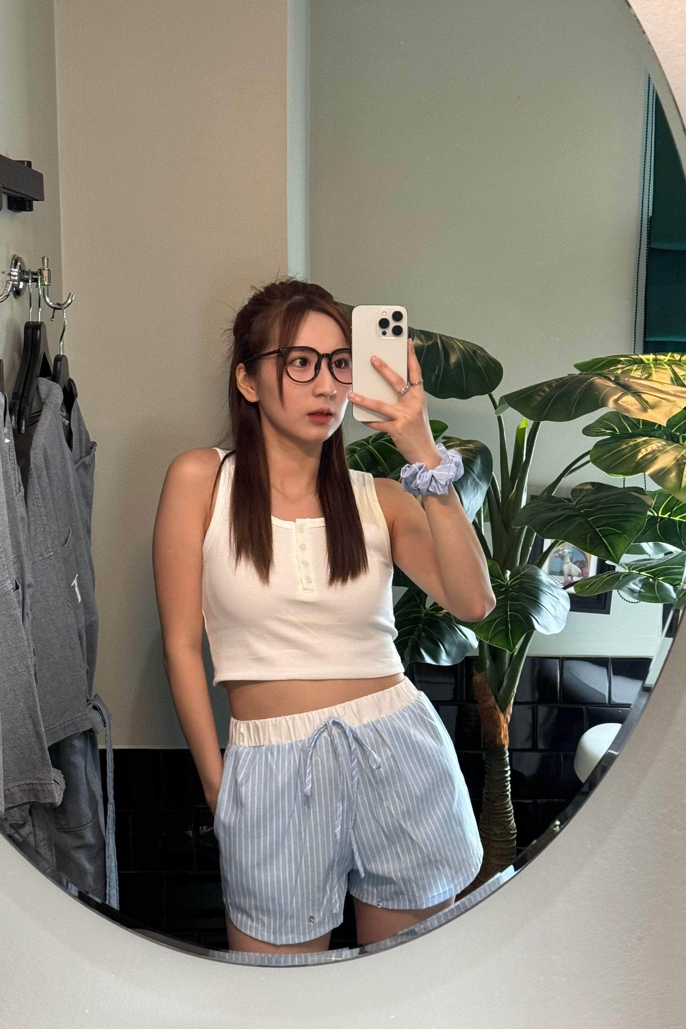 【泰國親身搜羅現貨🇹🇭】夏日藍白間短褲仔