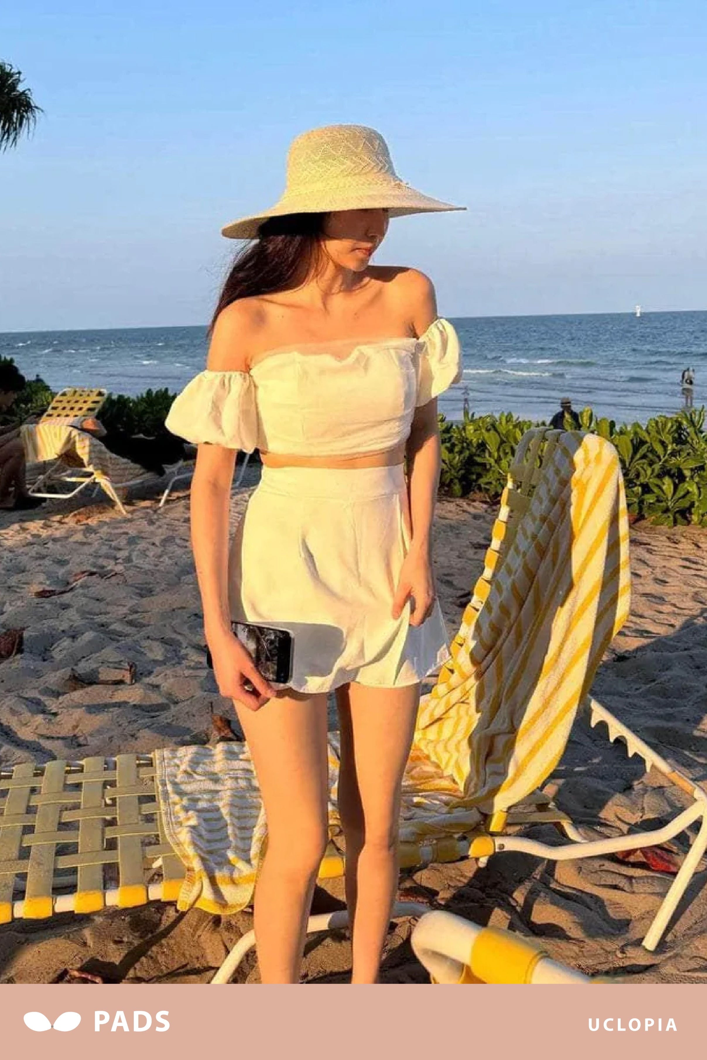 【泰國親身搜羅現貨🇹🇭】泡芙袖Lace tube top set 有胸墊上衣+褲裙