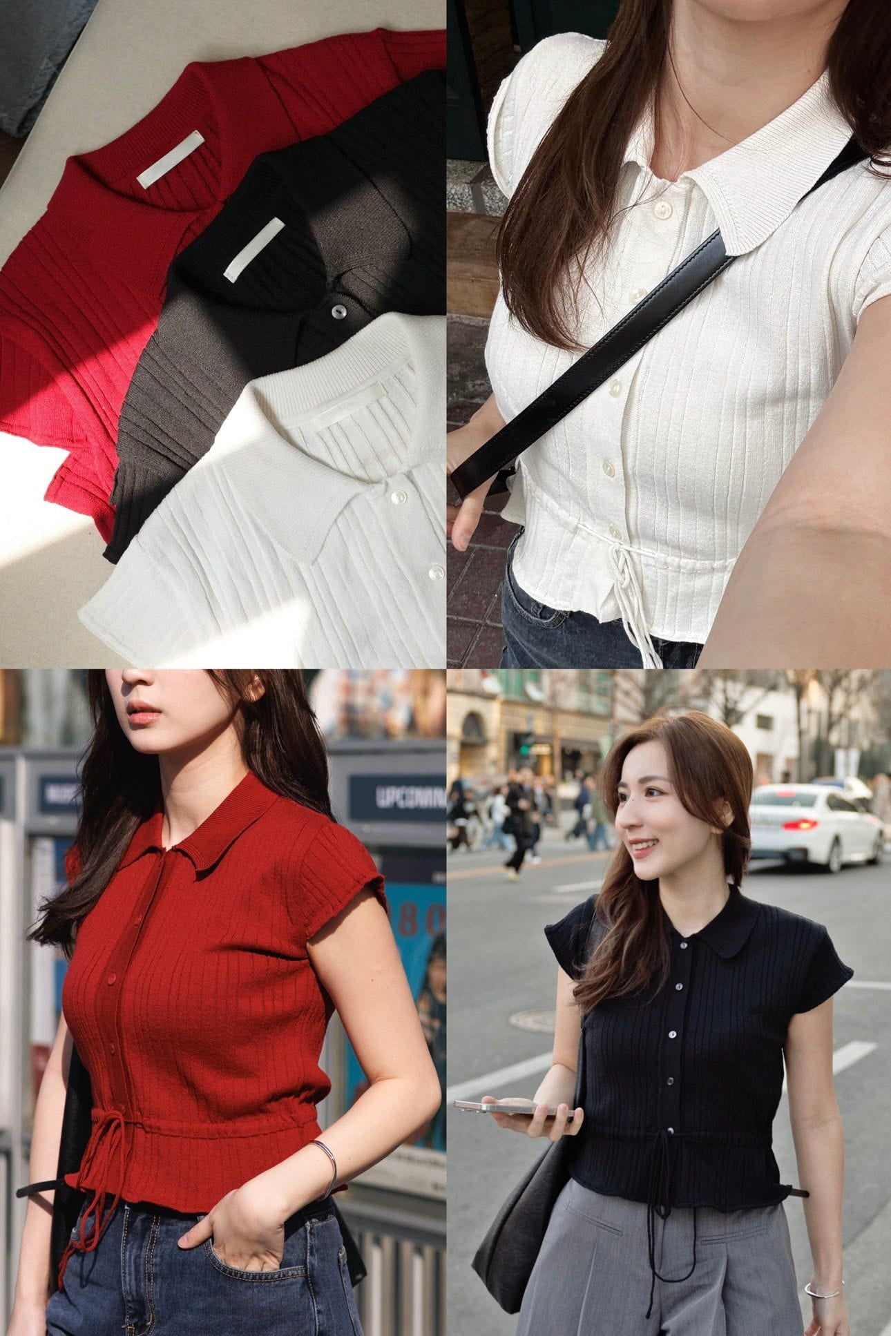 【🔥大降價夏季產品 】小可愛束繩造型針織上衣