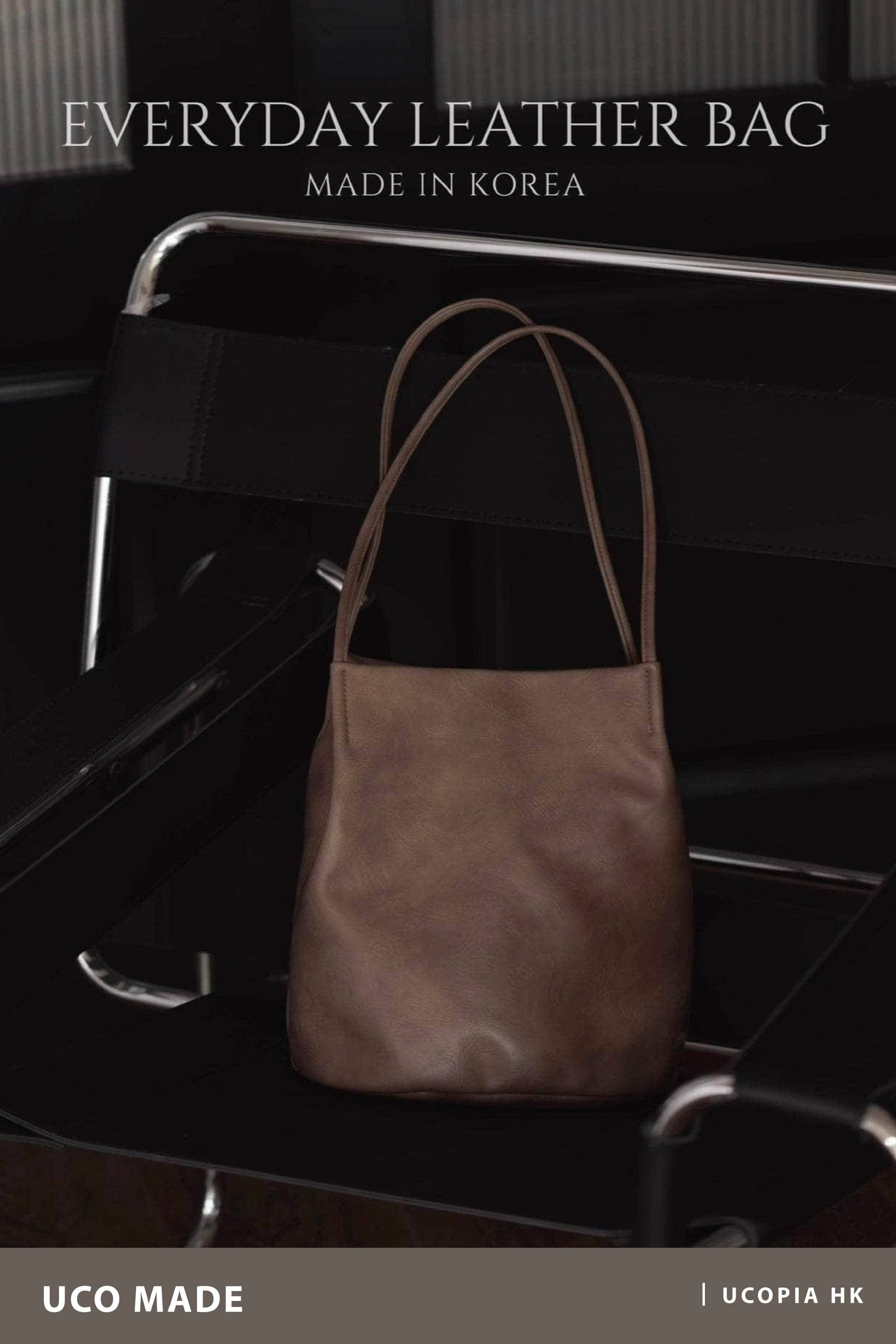 【 UCO. MADE|王牌產品🎖️ 】 韓國製!適合任何場合的軟皮袋【 新色·大象灰 】