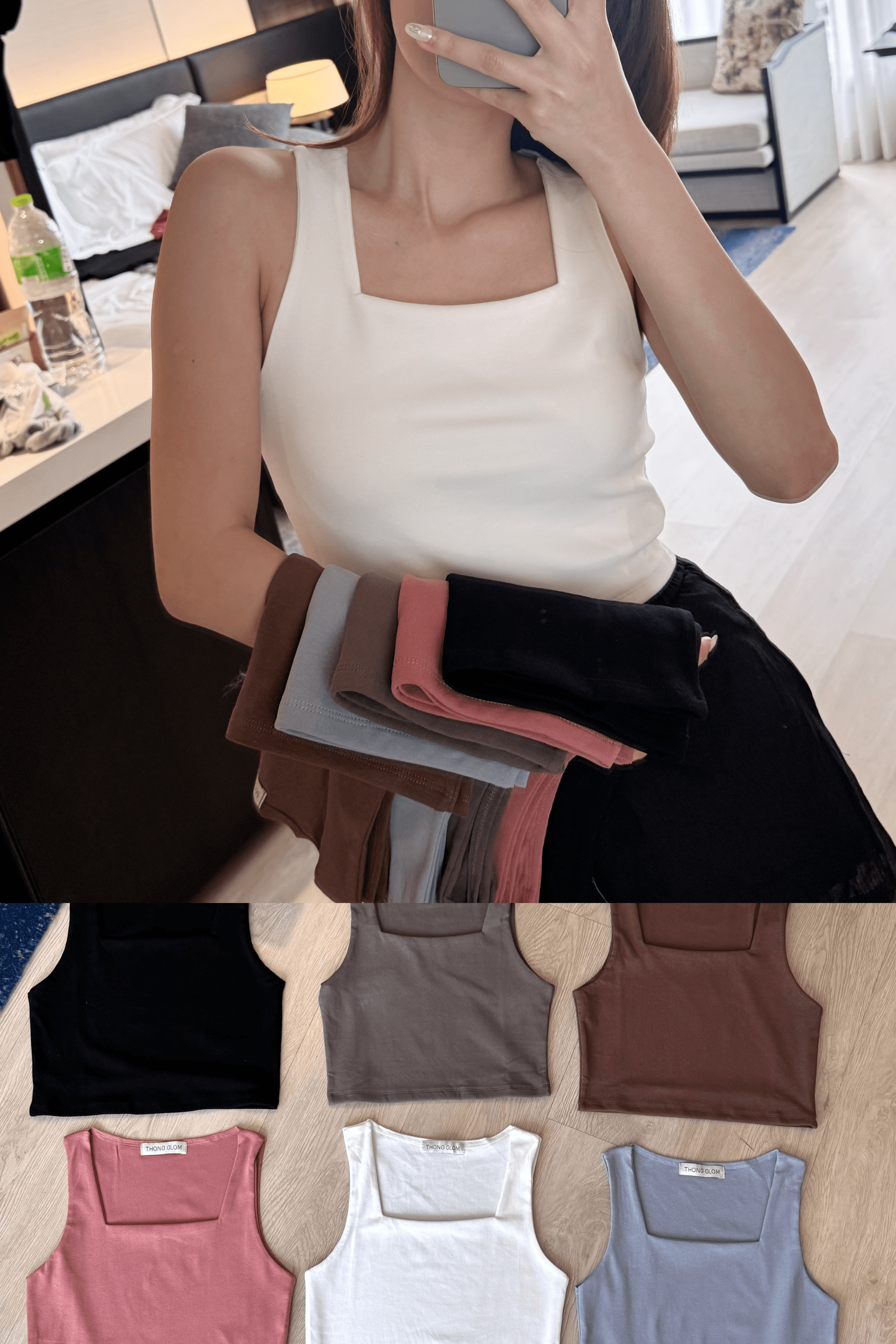 【泰國親身搜羅現貨🇹🇭】My Clothes Friend 系列 ~ Basic 方領小背心