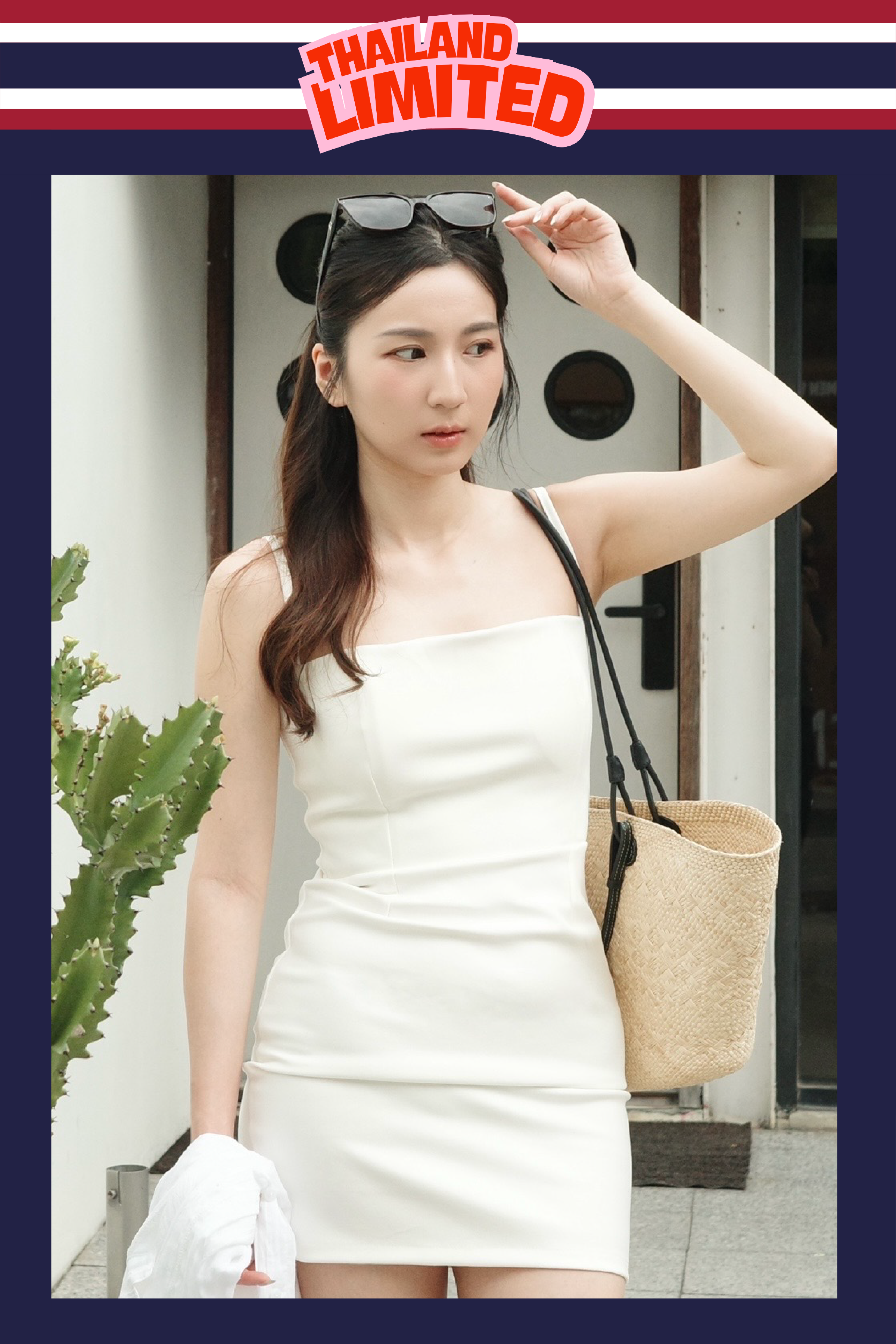 【泰國早鳥連線🇹🇭】#9 不透!厚實包覆感白色吊帶裙 - with pads