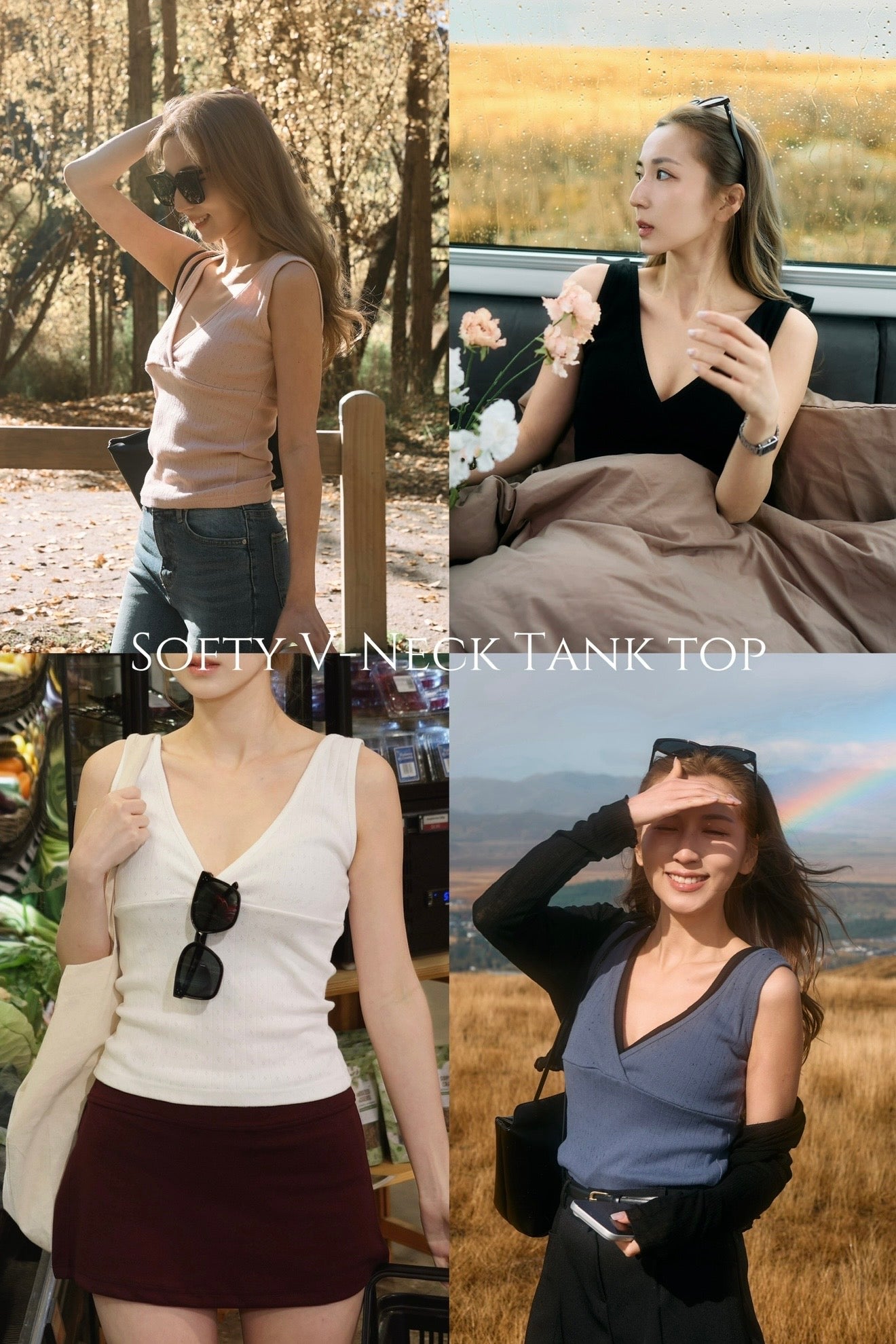 【 瑕疵品❗️ 】 Softy V-Neck Tank top