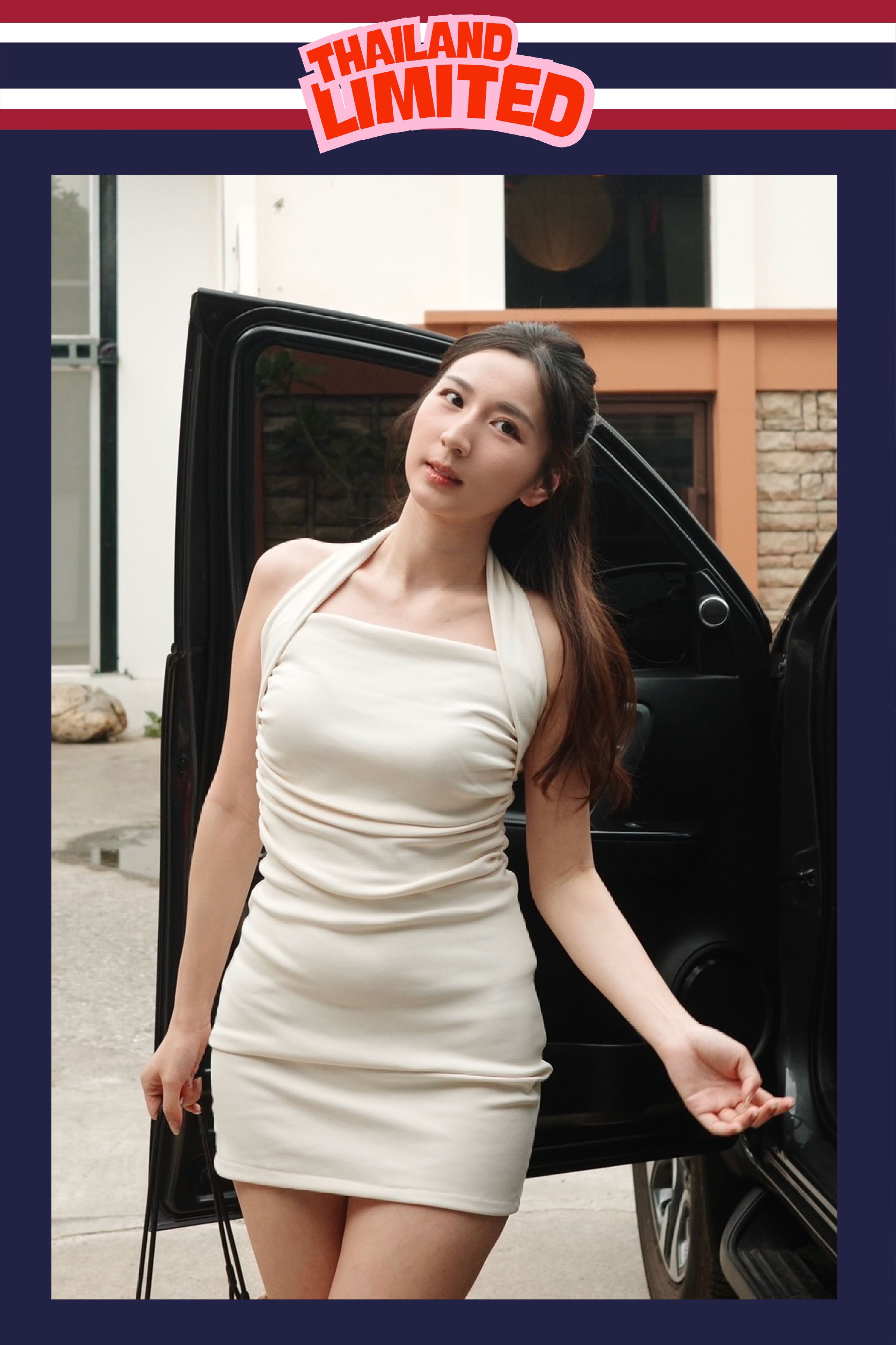 【泰國早鳥連線🇹🇭】#13 Grand Daily Collection🍸掛頸顯線條連身短裙 - 象牙白新顏色!