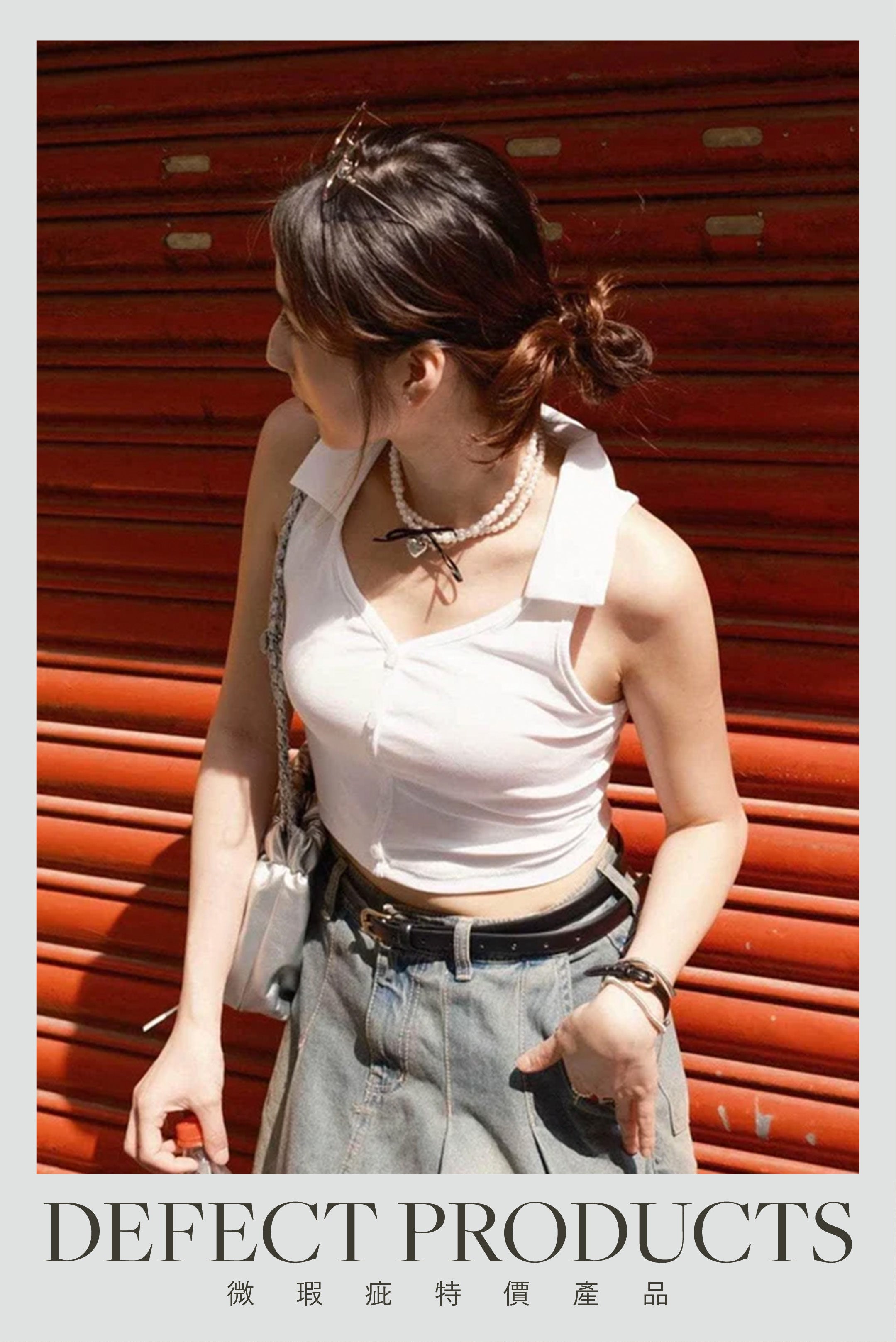 【瑕疵品❗️】🇹🇭Polo V-neck top