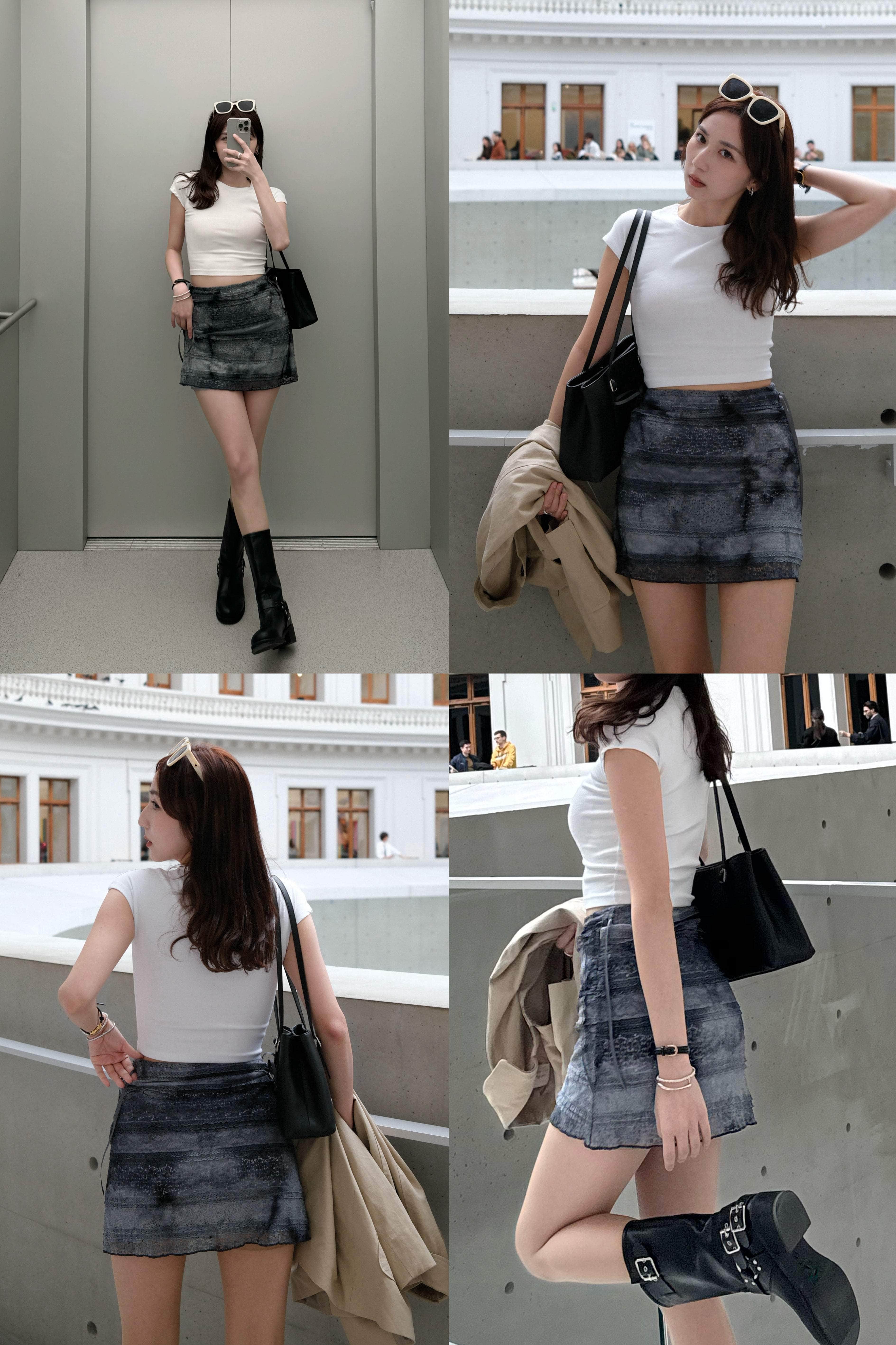 【Ready for Summer ?! 🏝️🍹】Y2K暈染通花束帶短裙