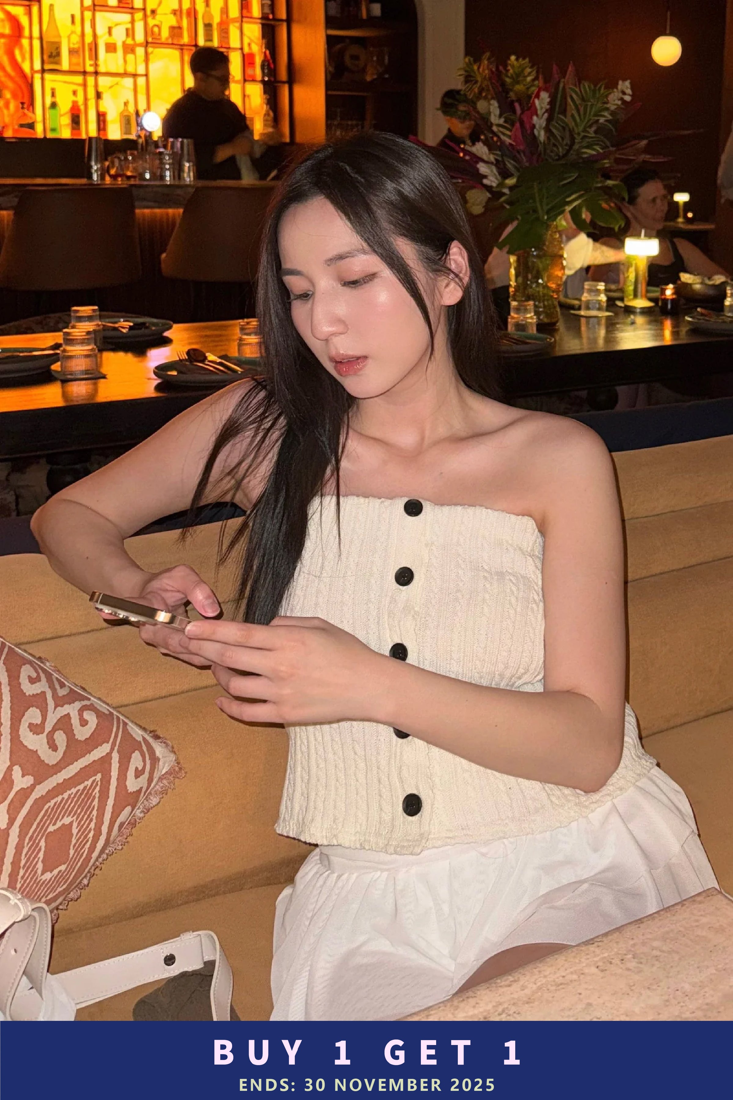 【韓國親身搜羅系列2.0🏝️】2-ways 扭紋麻花鈕扣平口上衣