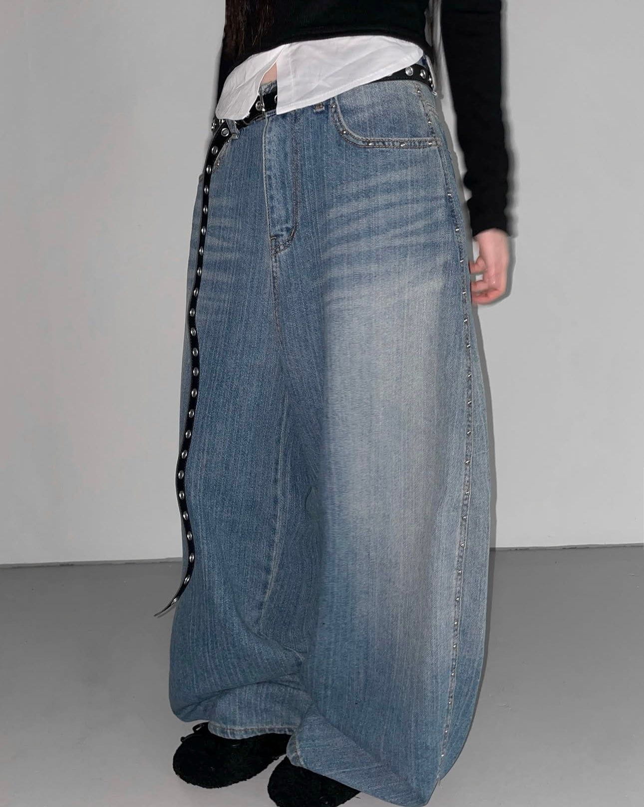 【Threads の 神褲大合集👖!】柳釘氣球鬆軟牛仔褲 ⌯・ᴗ・⌯ಣ