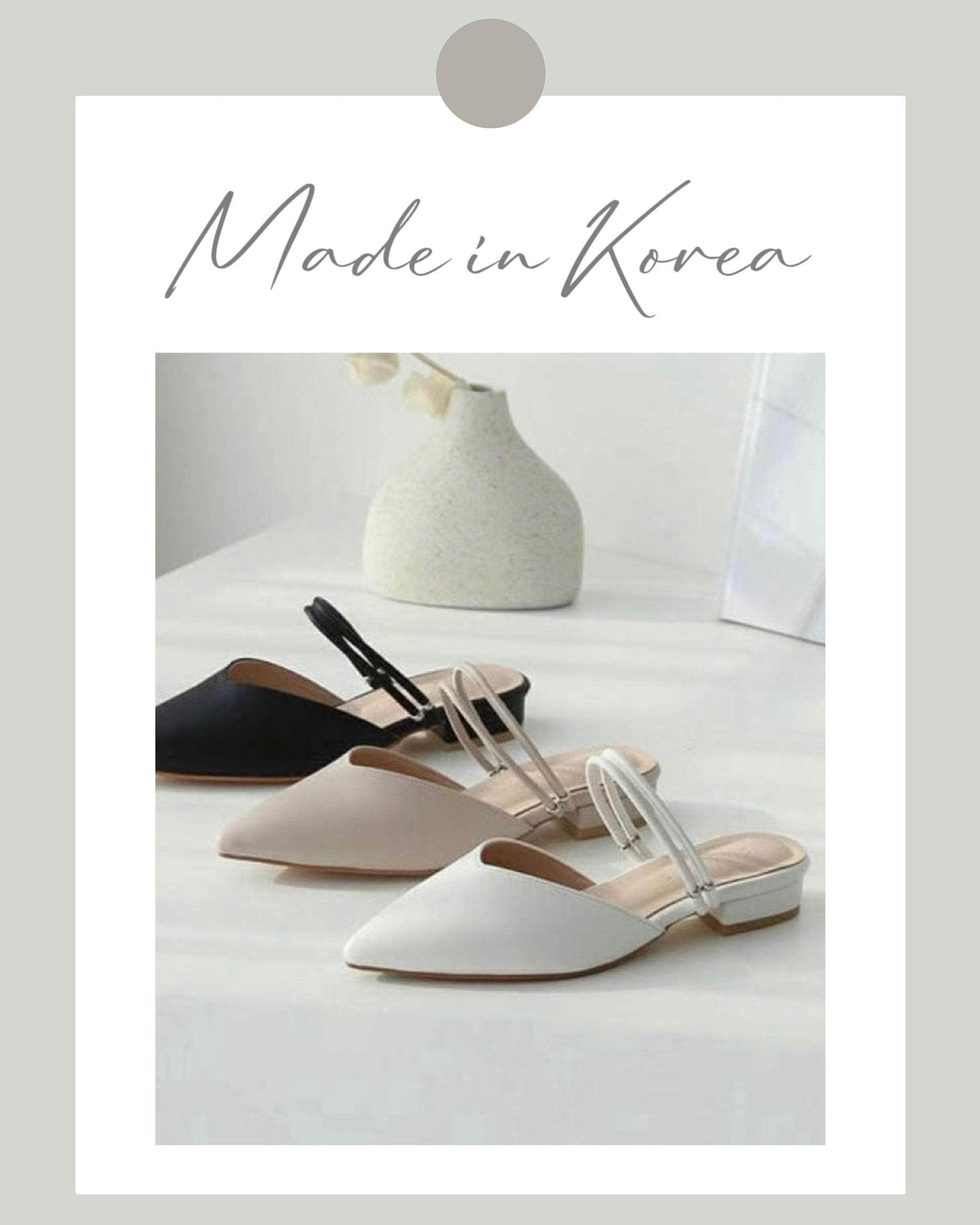 韓國服飾 鞋韓國 韓國製🇰🇷適合上班及日常🍸尖頭雙帶微踭鞋