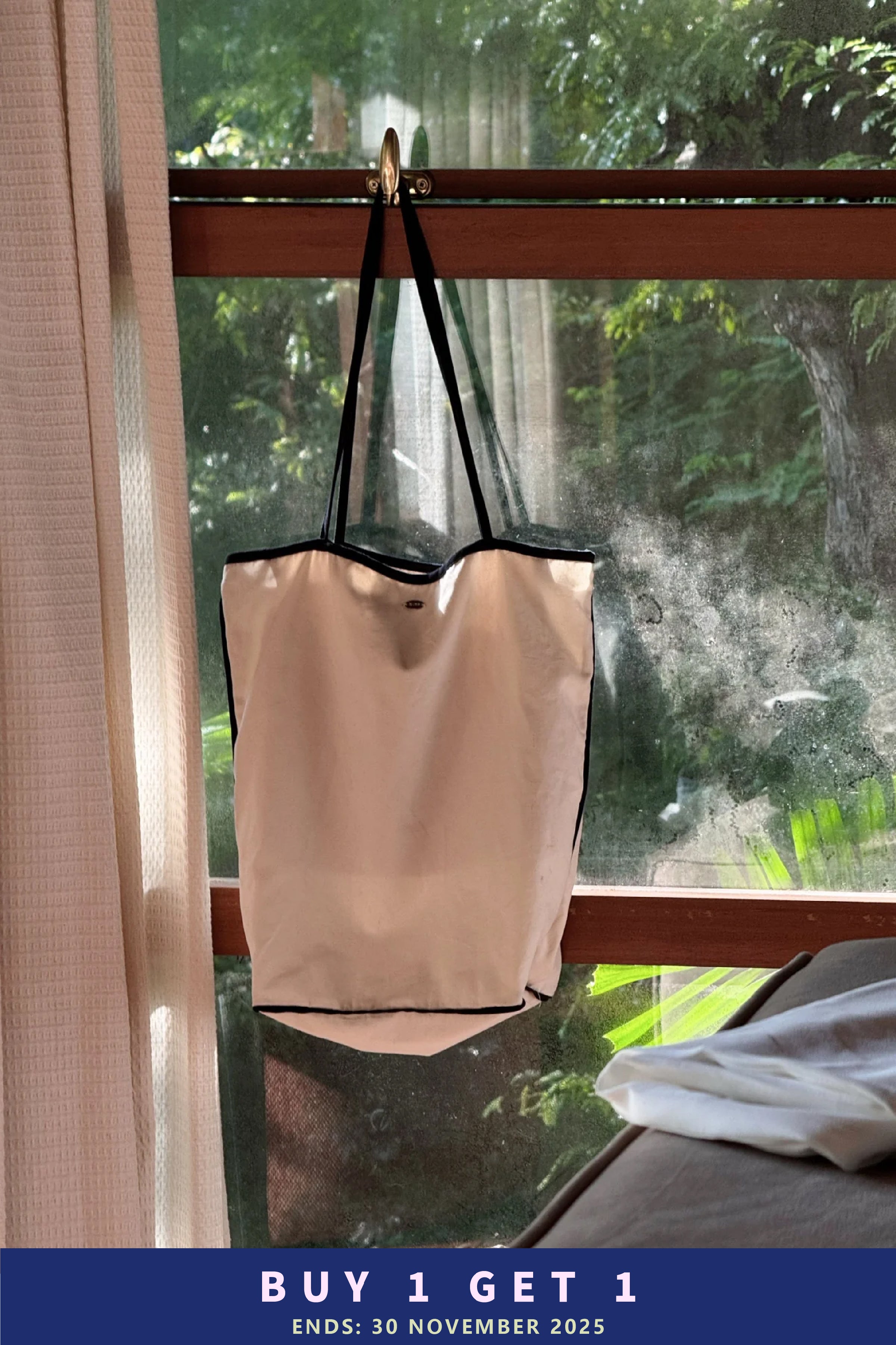 Like casual 小鐵牌拼色布袋