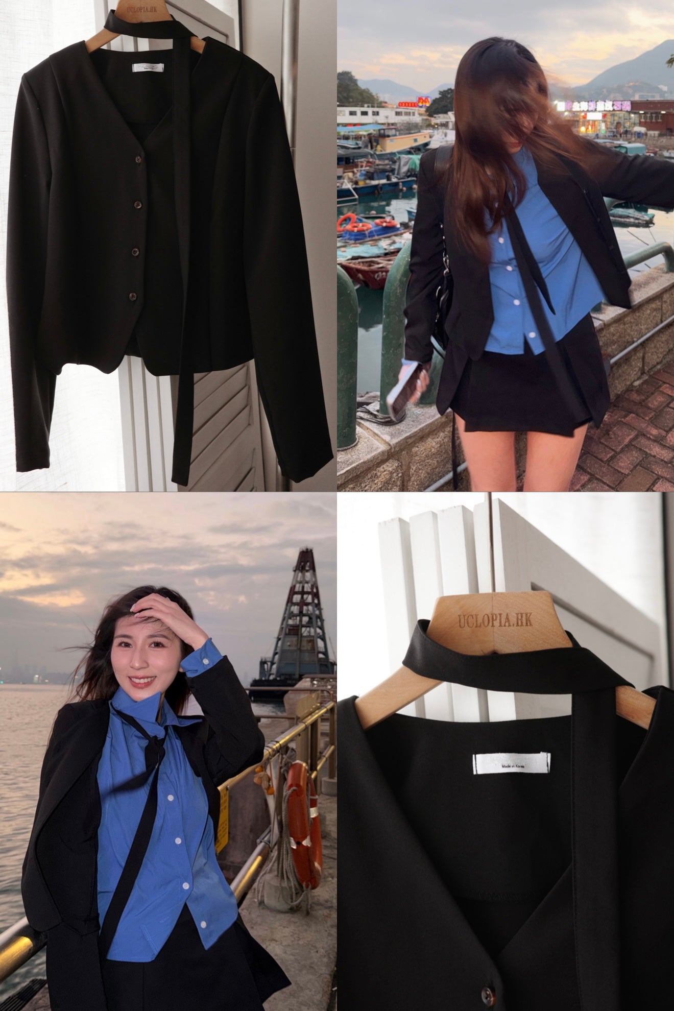 超高性價比!甜美的頸帶短西裝外套