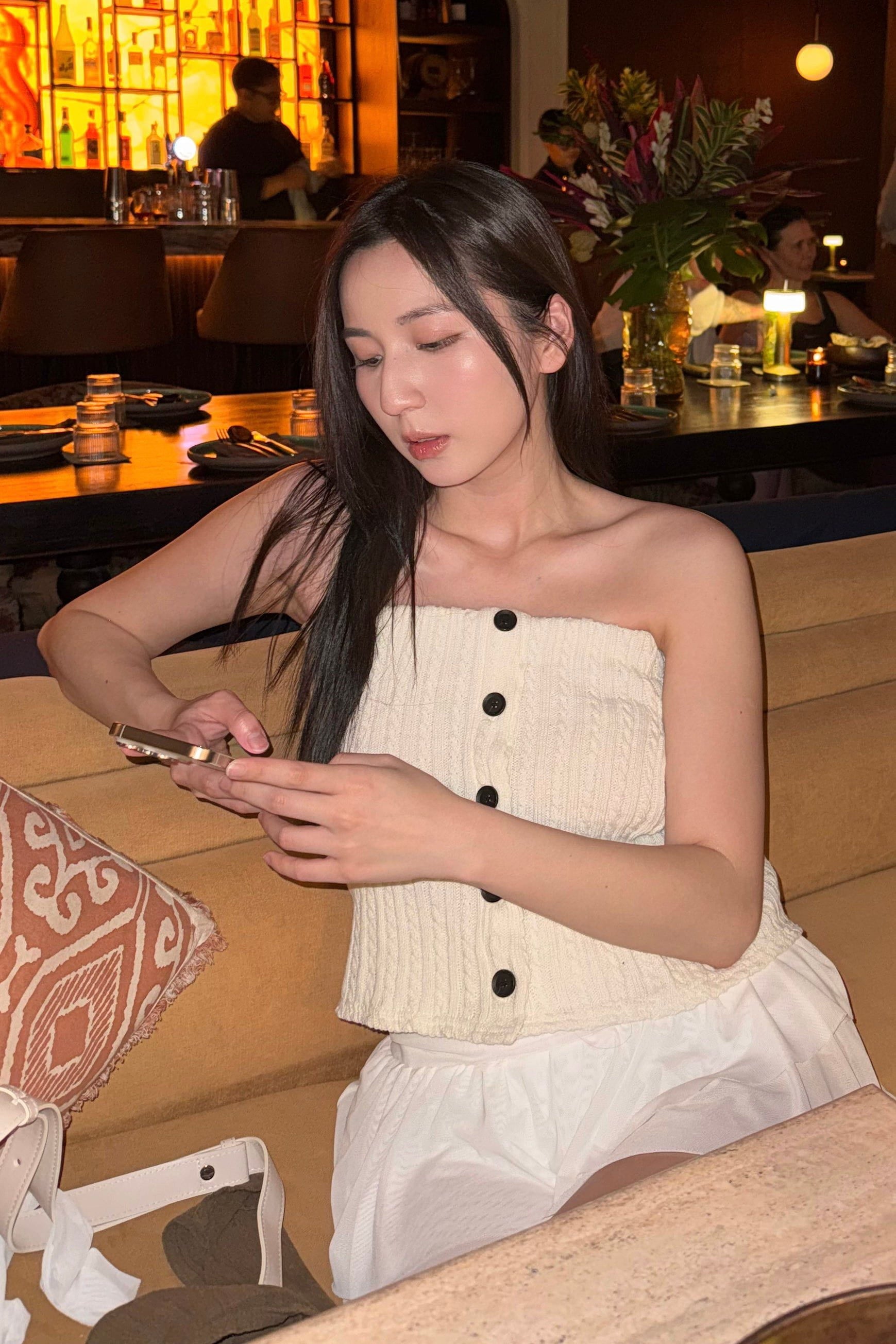 【韓國親身搜羅系列2.0🏝️】2-ways 扭紋麻花鈕扣平口上衣