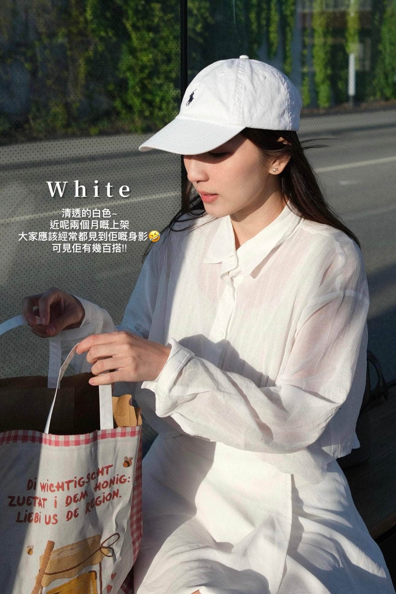 【🔥大降價夏季產品 】溫柔Girl~輕飄飄紋理微透膚襯衫