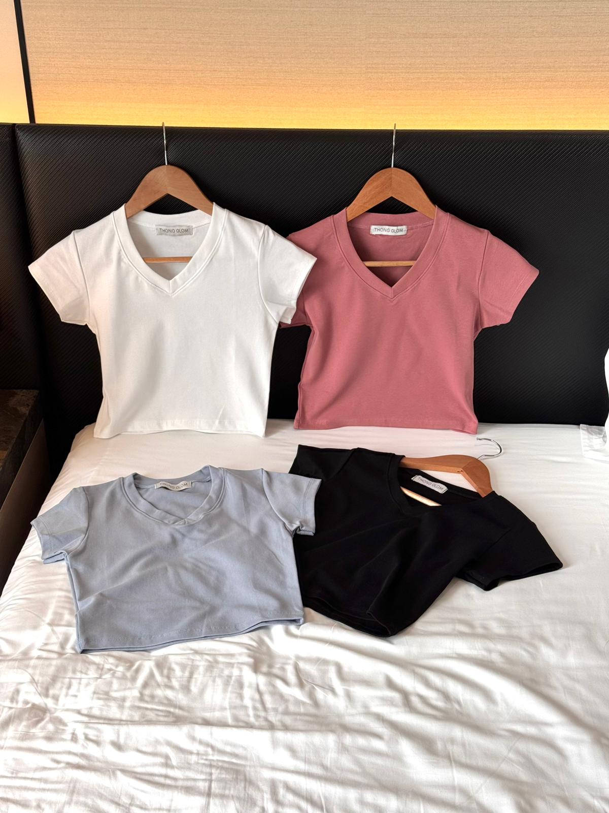 【泰國親身搜羅現貨🇹🇭】 My Clothes Friend 系列 ~ Basic V領 Crop Tee