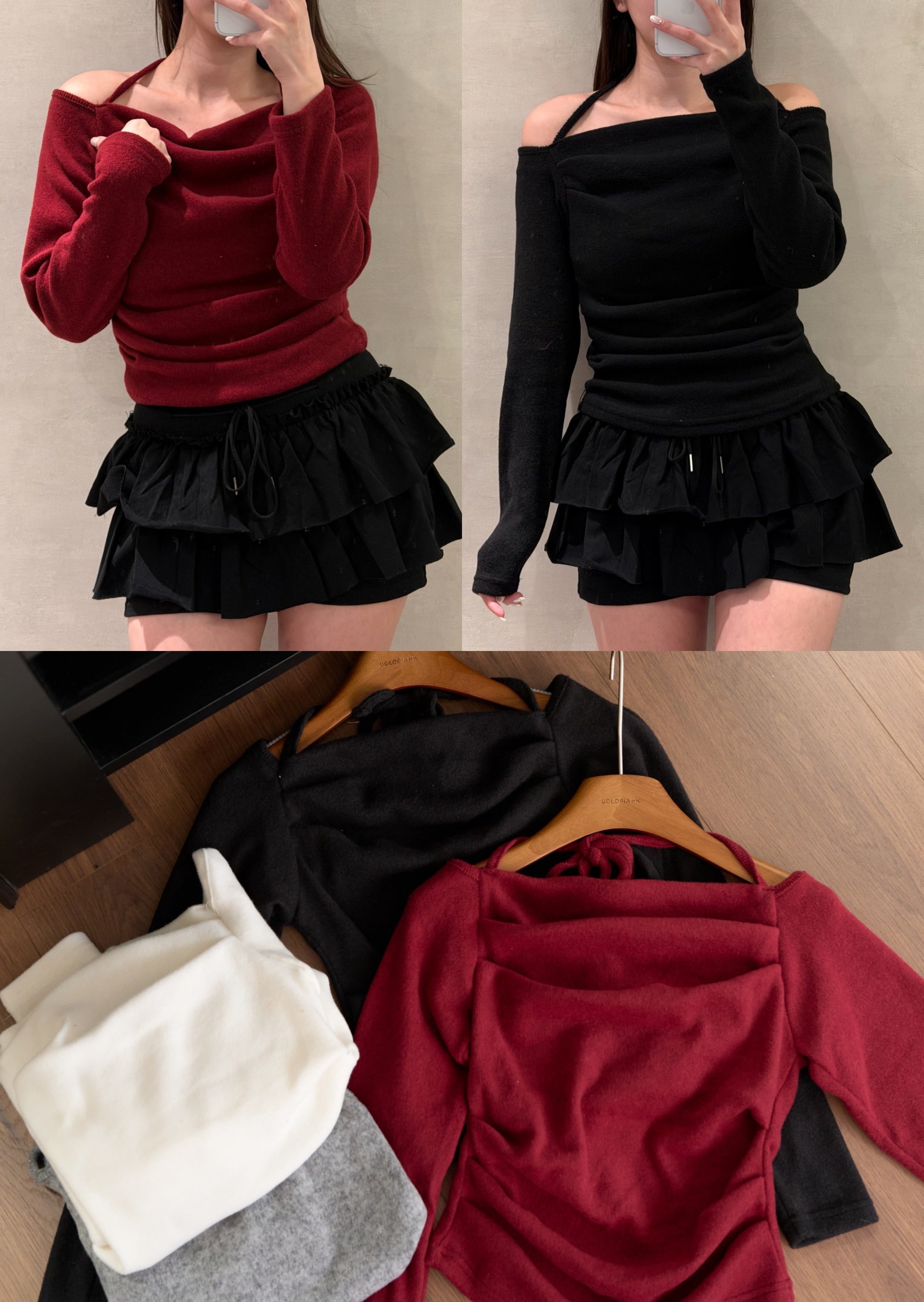 【 $99買一送一 】 雪絨兜兜掛頸上衣