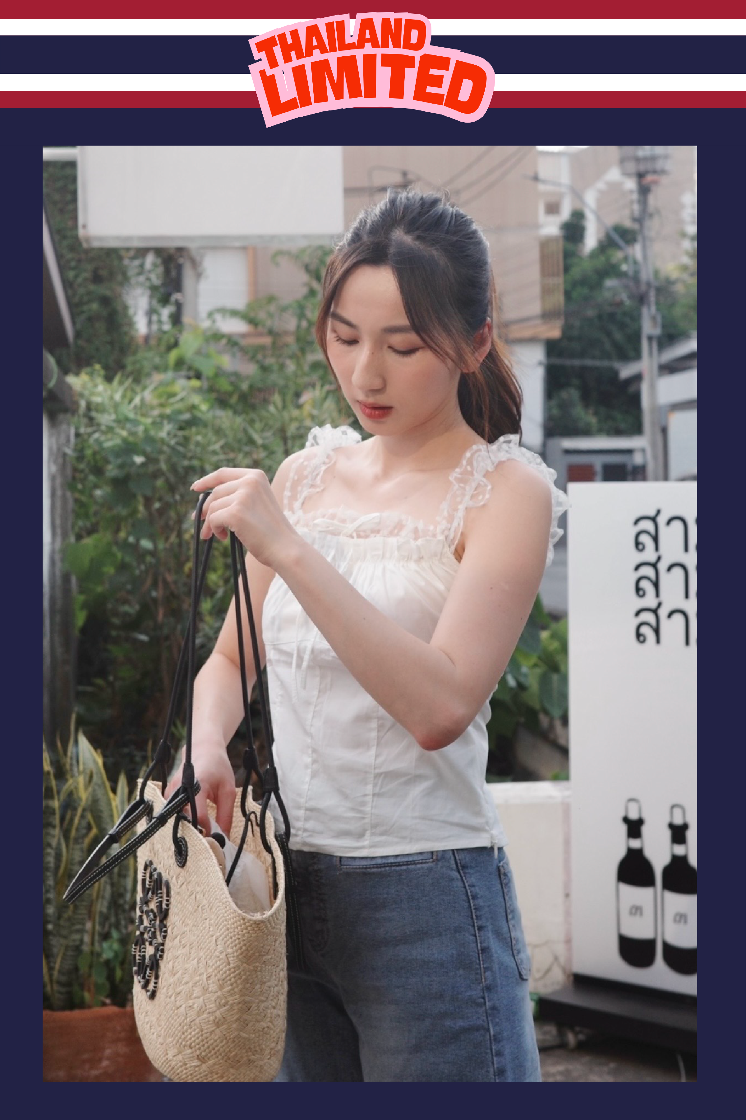 【泰國早鳥連線🇹🇭】#8 精緻的波點蕾絲2-ways Top