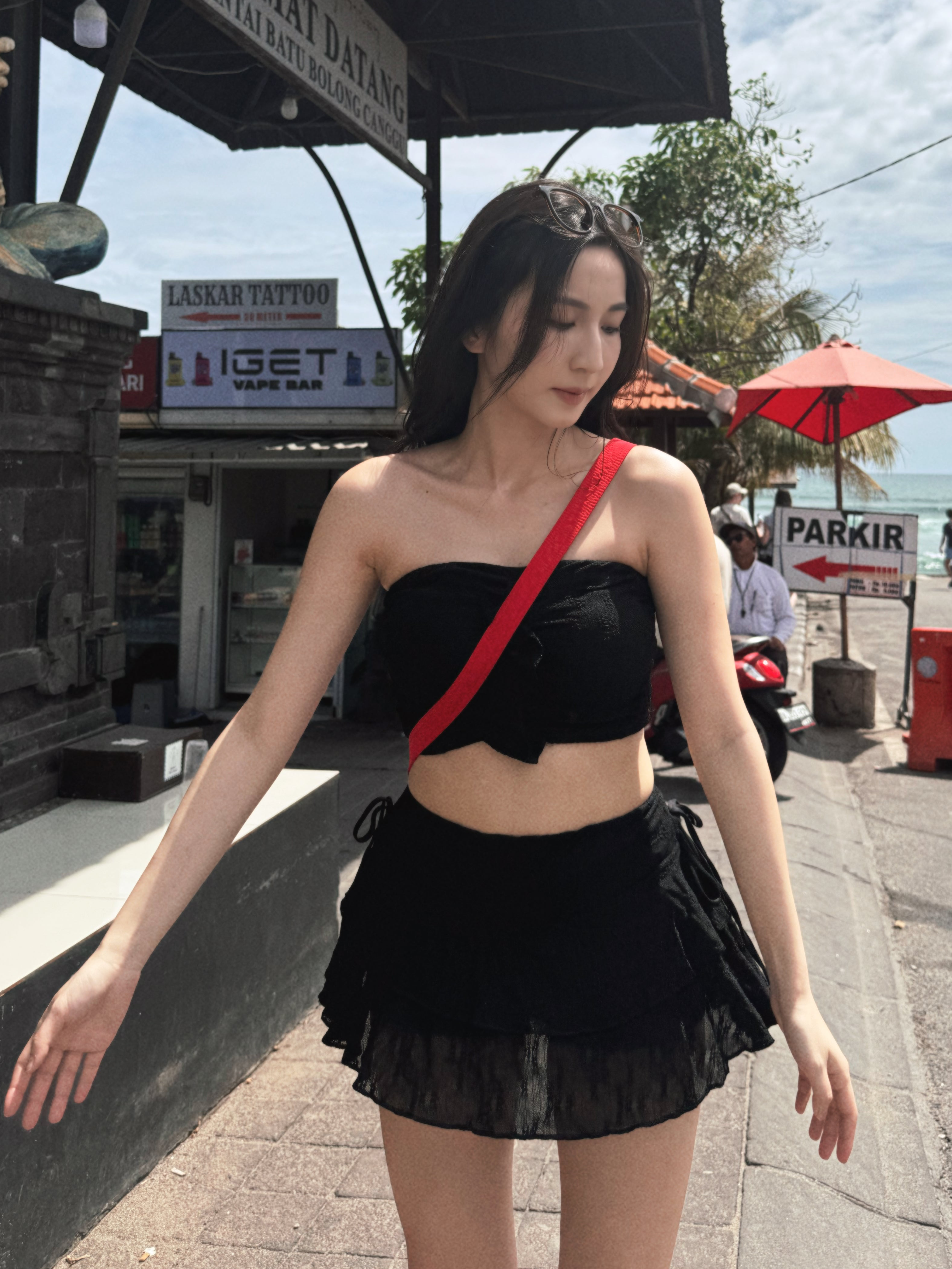 【瑕疵品❗️ 】皺褶細節Tube Top - 有Pad!