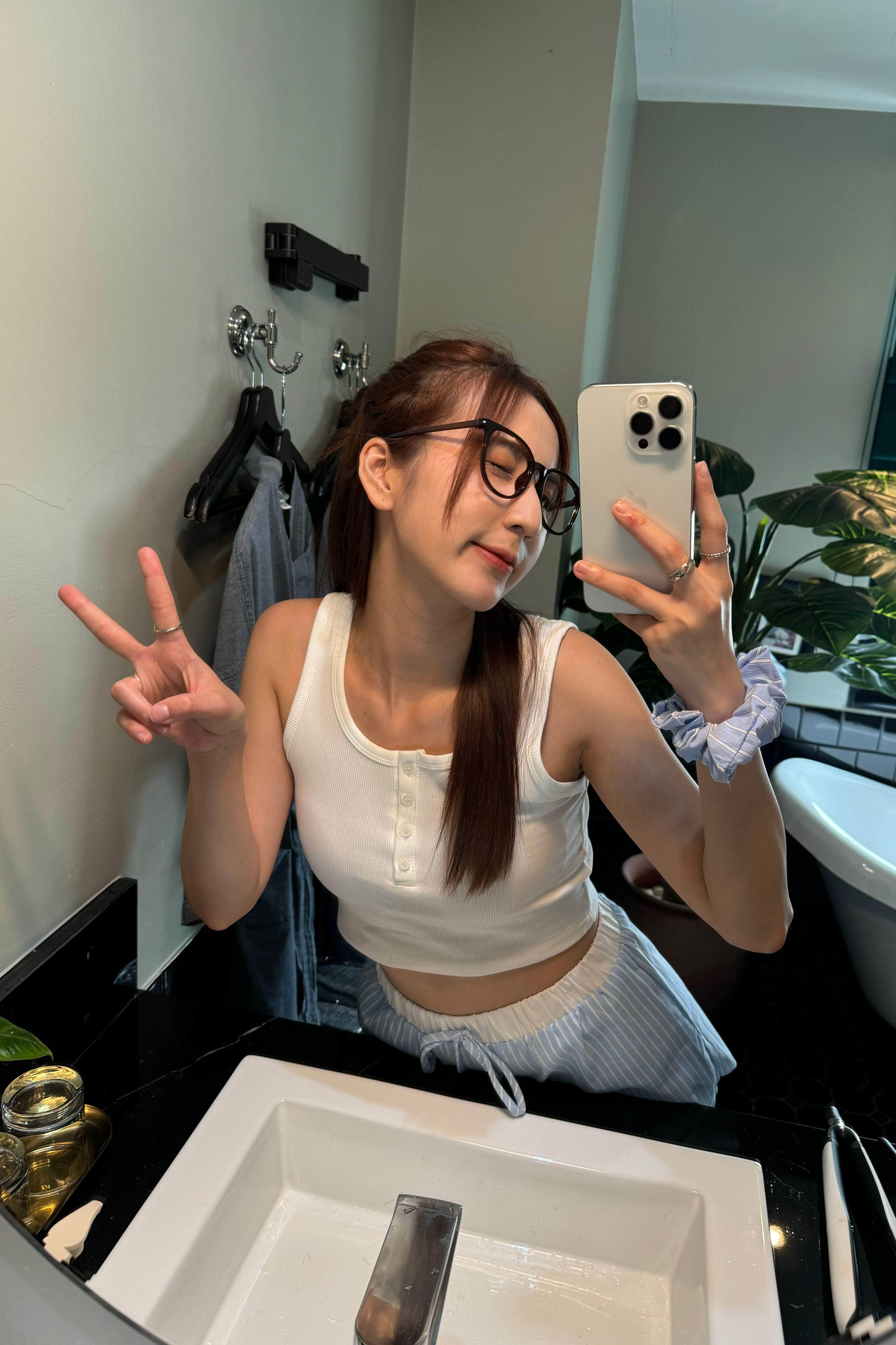 【泰國親身搜羅現貨🇹🇭】夏日藍白間短褲仔