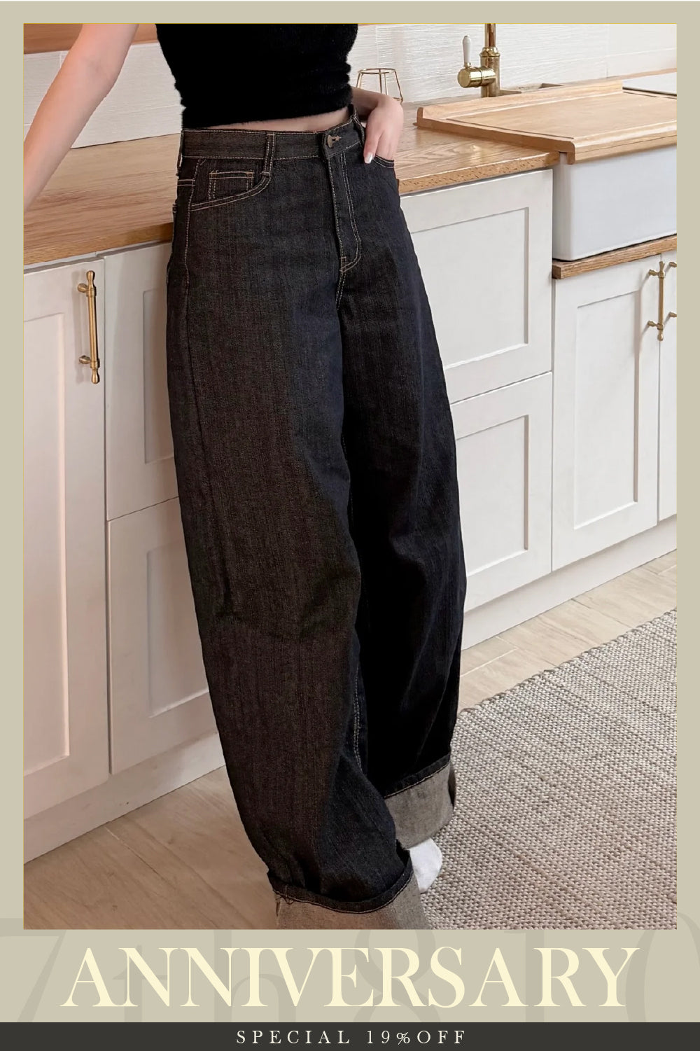 Unisex 👫🏻 Non-face Oversized Straight Jeans