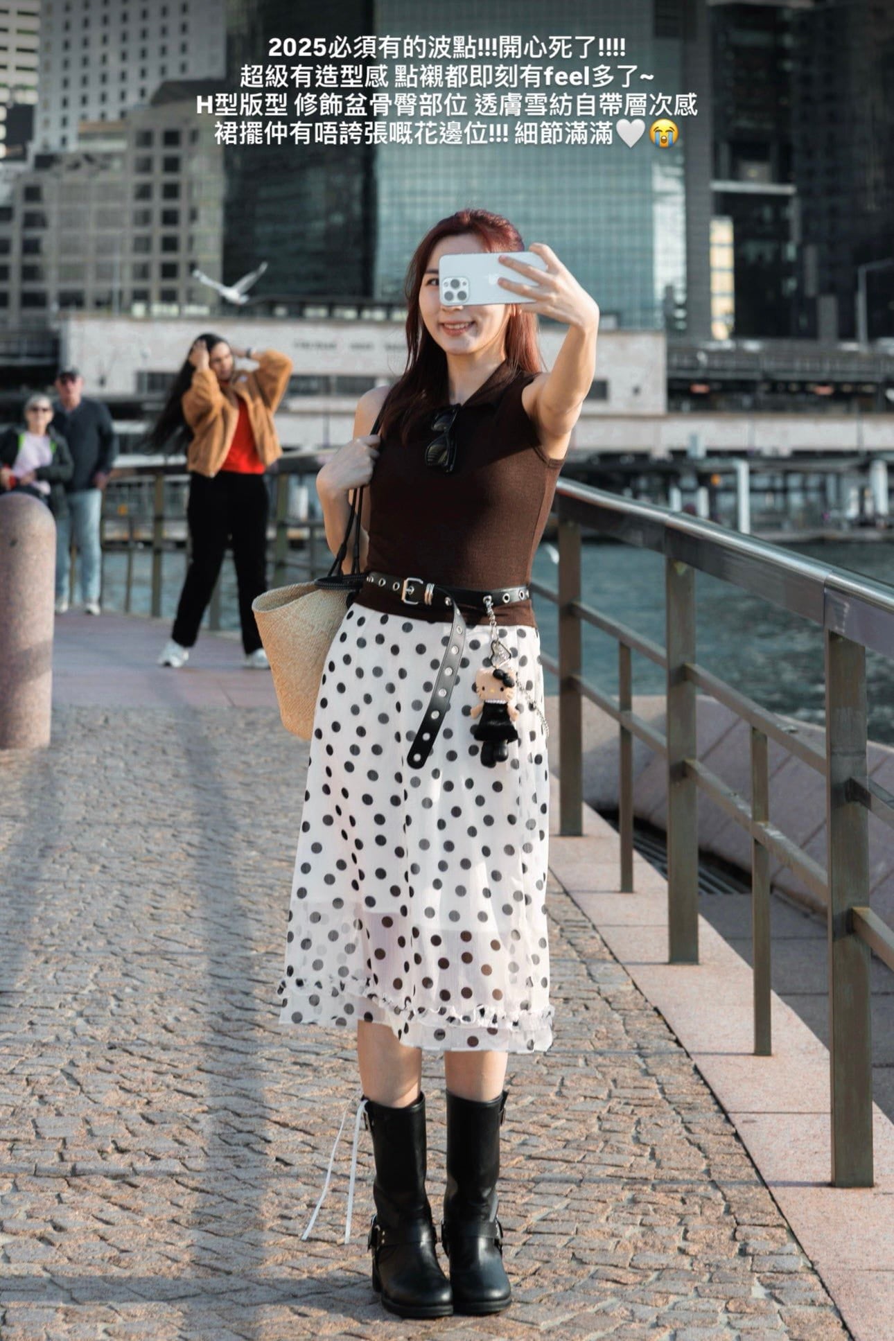 【🔥大降價夏季產品 】2025波點必須有!黑白波點花邊雪紡裙