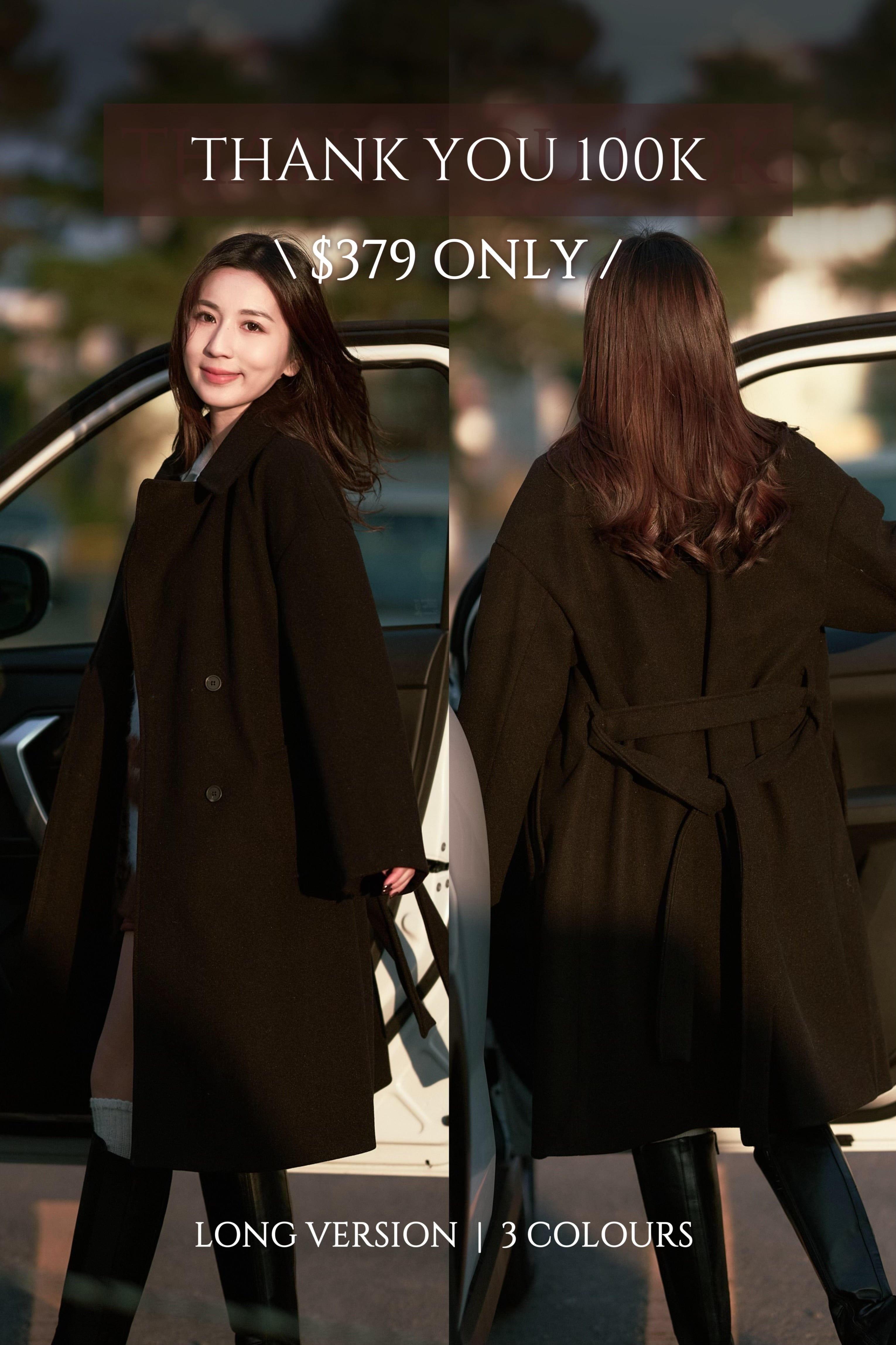 【 大降價 】11. 2025 Upgrade💫翻領滑磨絨毛呢長大衣