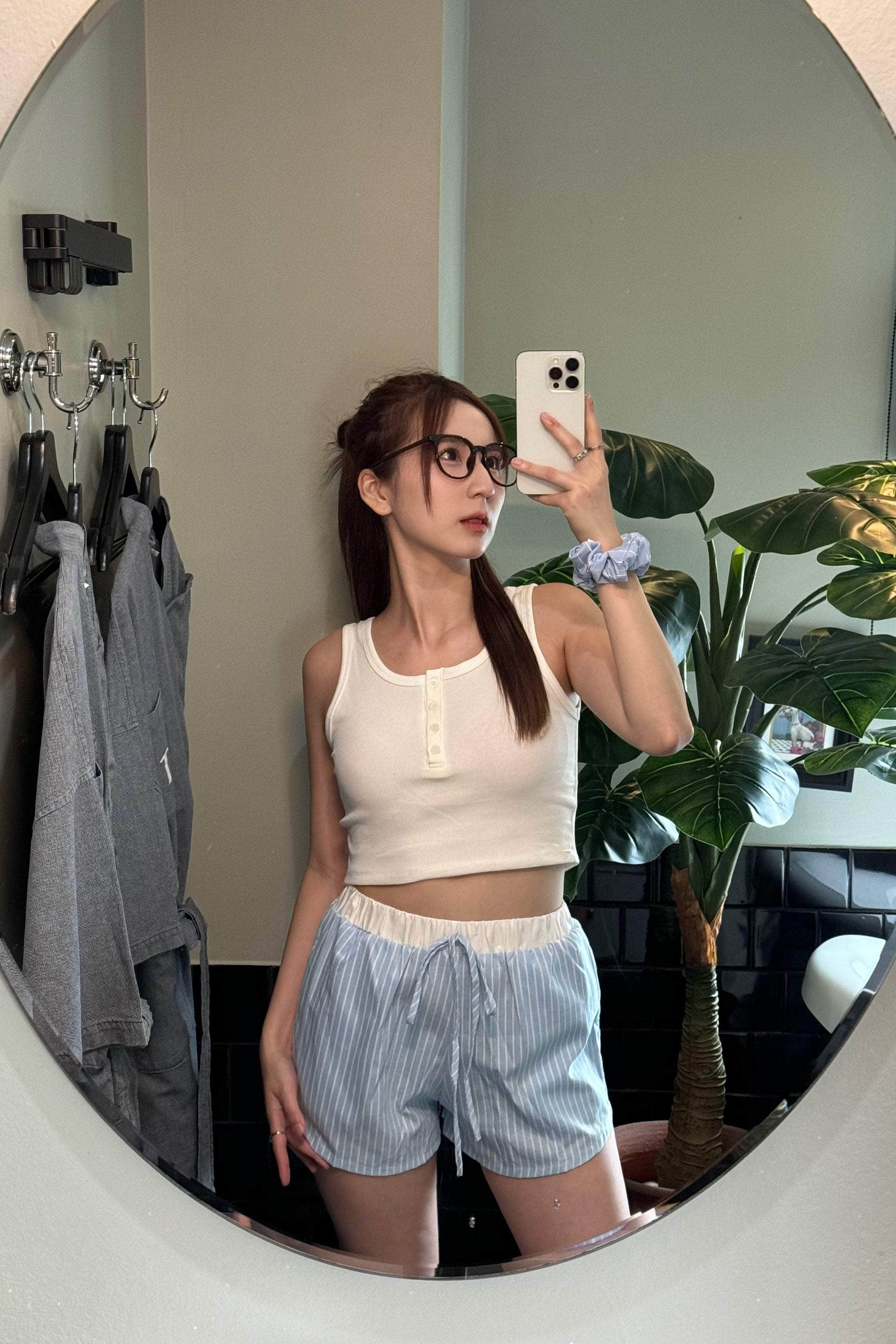 【泰國親身搜羅現貨🇹🇭】夏日藍白間短褲仔