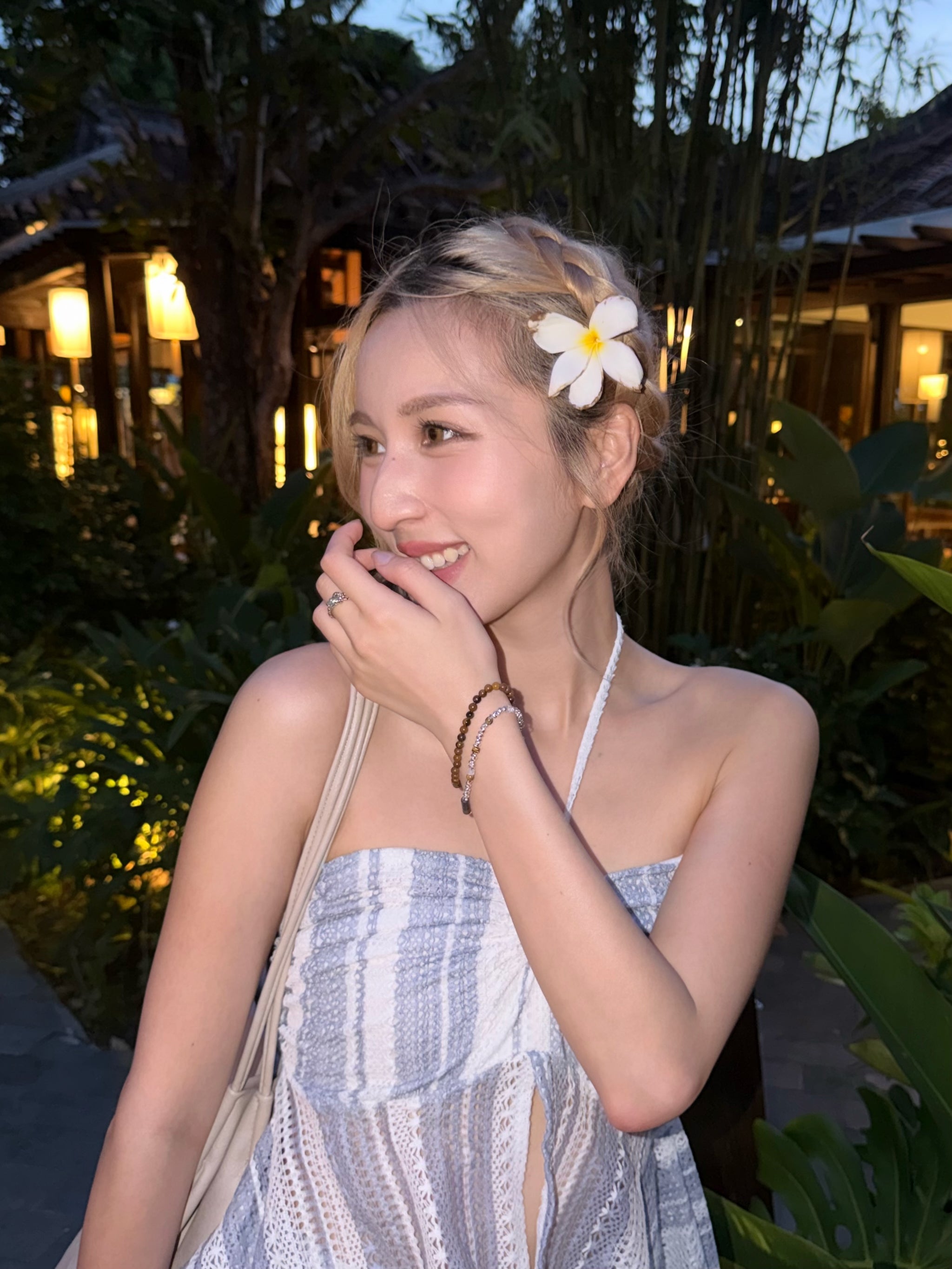 【🇹🇭泰國連線最後一擊!】#5 海島藍白編織套裝 上衣+短裙