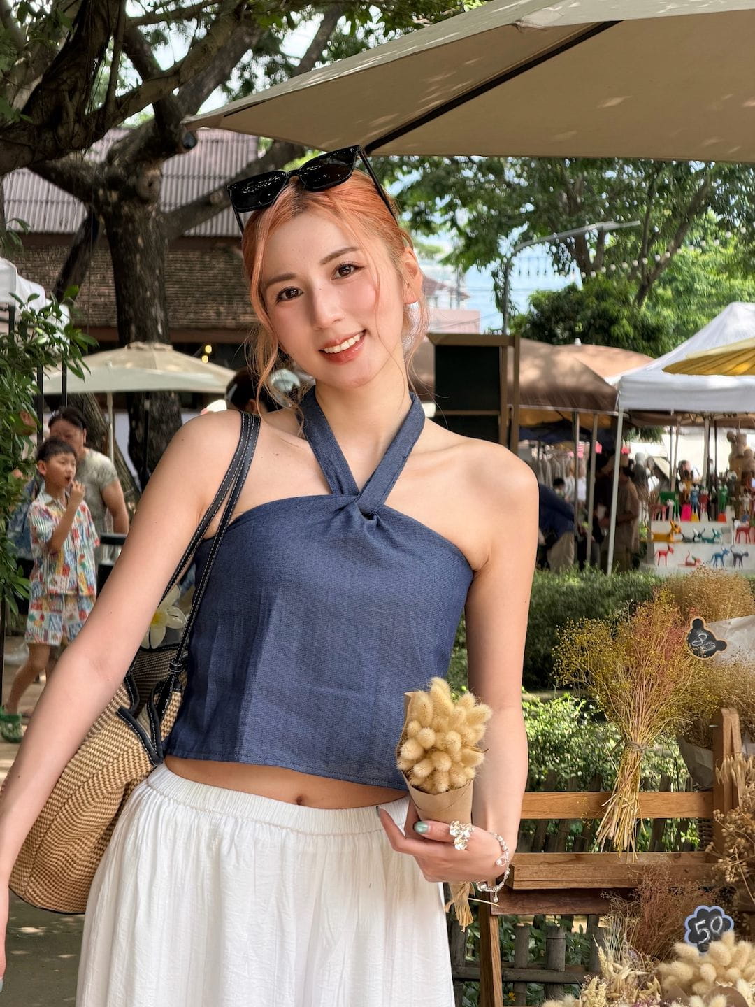 【 夏日炎炎泰國連線☀️🇹🇭 】#19 Limited stock!牛仔掛頸小背心