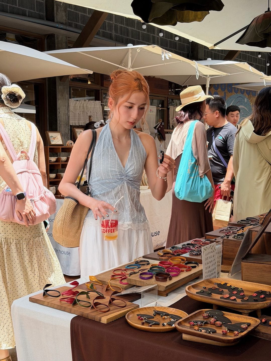 【 夏日炎炎泰國連線☀️🇹🇭 】#22 韓國選品!夏日拼色藤籃單肩袋