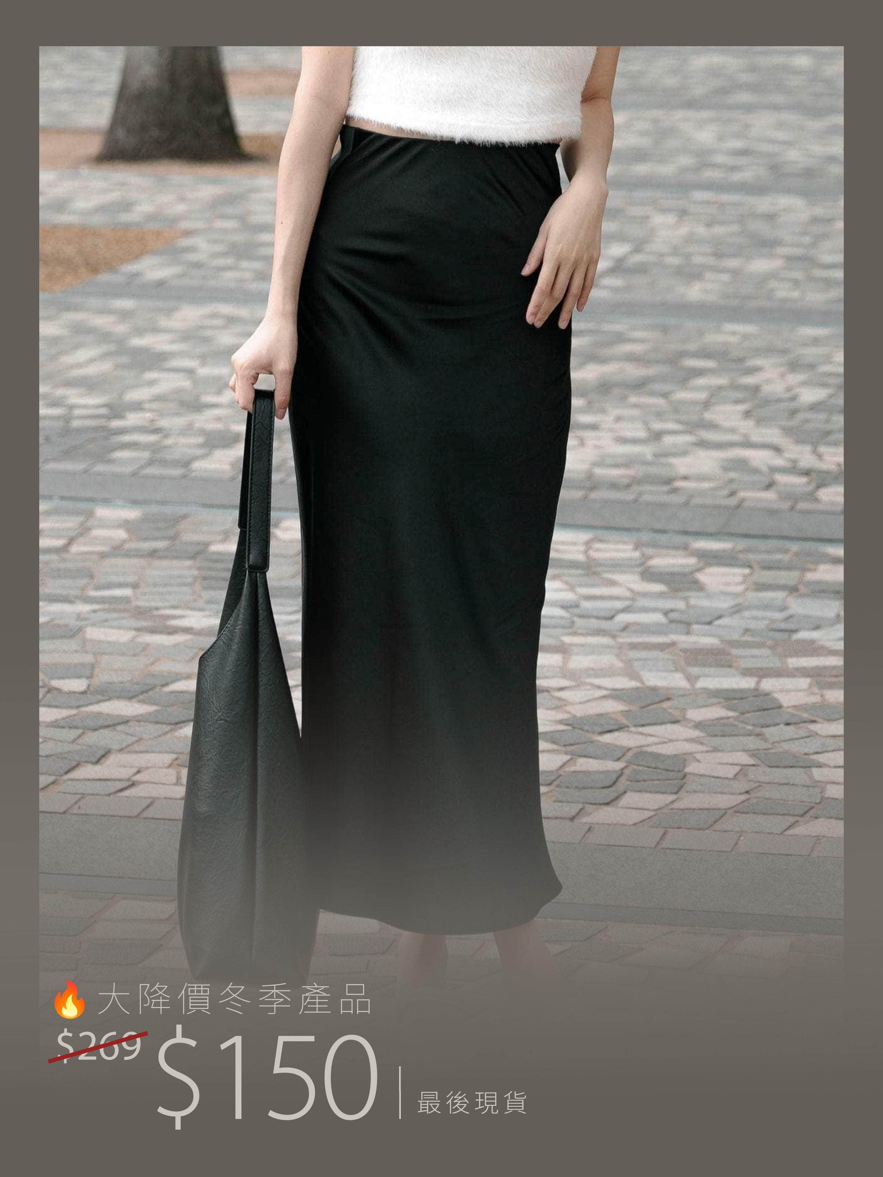 韓國服飾 長裙韓國 【🔥大降價冬季產品】高級氣質🥂Classy Silky Dress [兩色入］