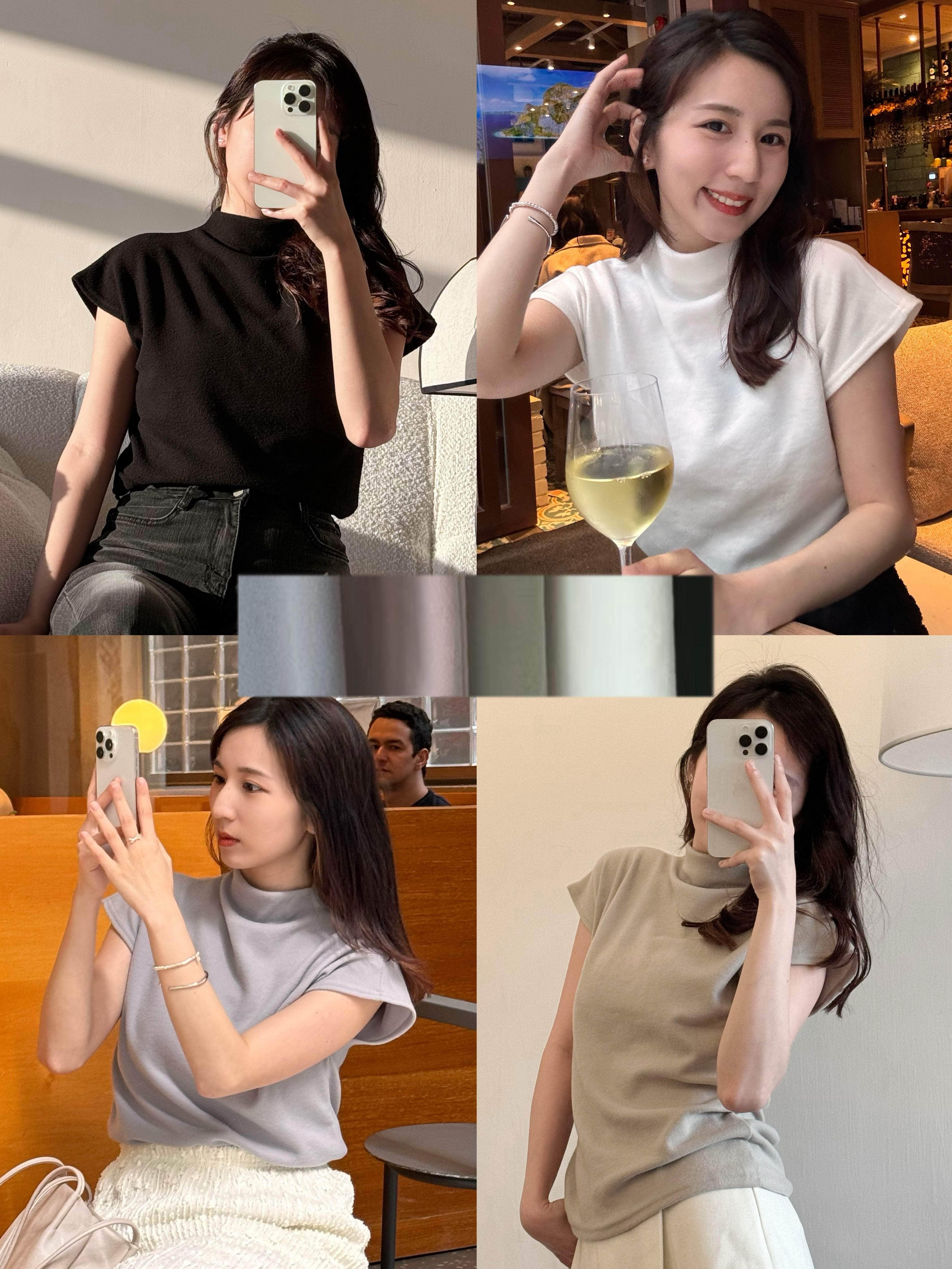 韓國服飾 超顯瘦舒服🥹Spring lady decent top [四色入]