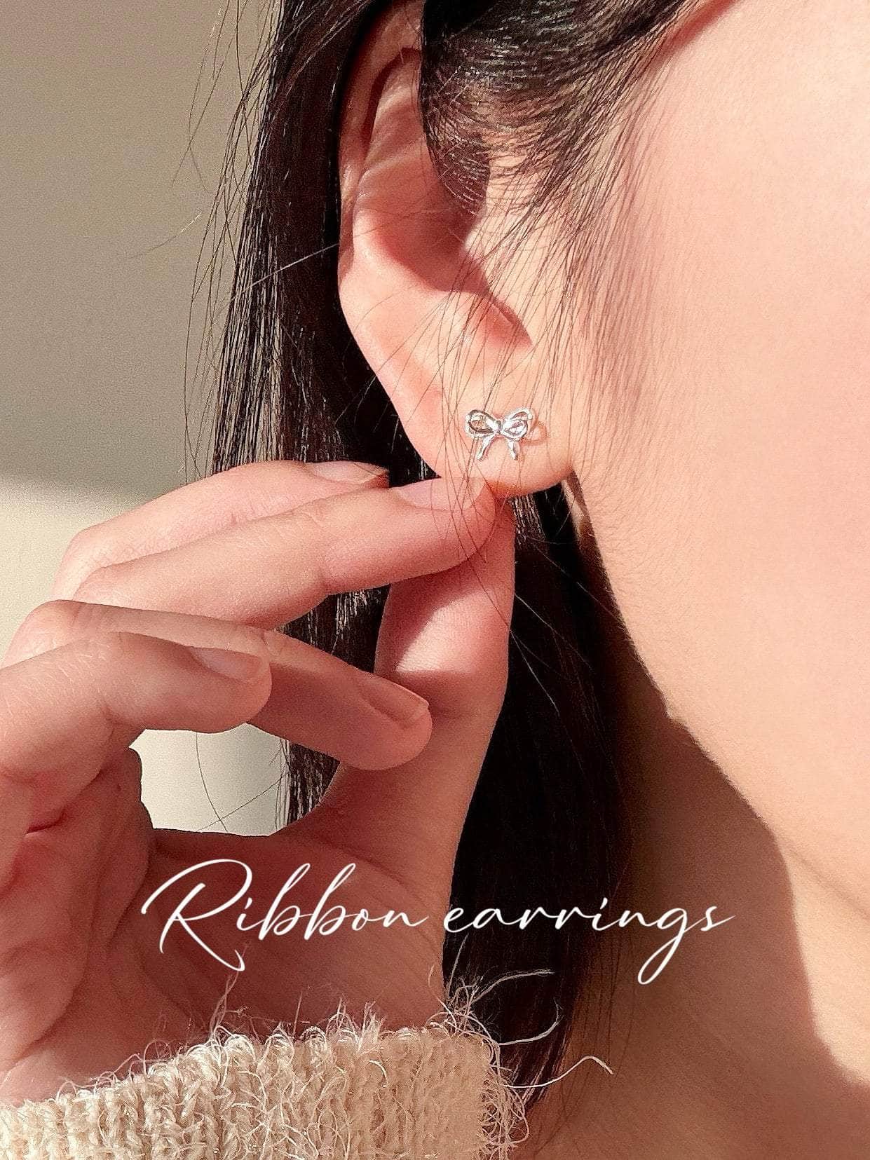 UCLOPIA HK 🎀【925silver】Ribbon earrings