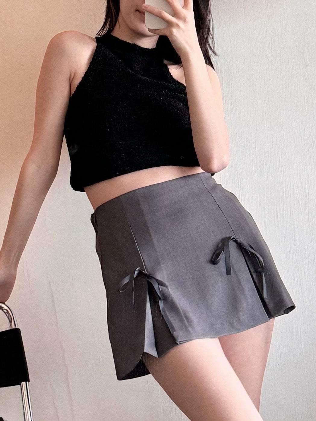 UCLOPIA HK 🎀Jennie double ribbon Skirt