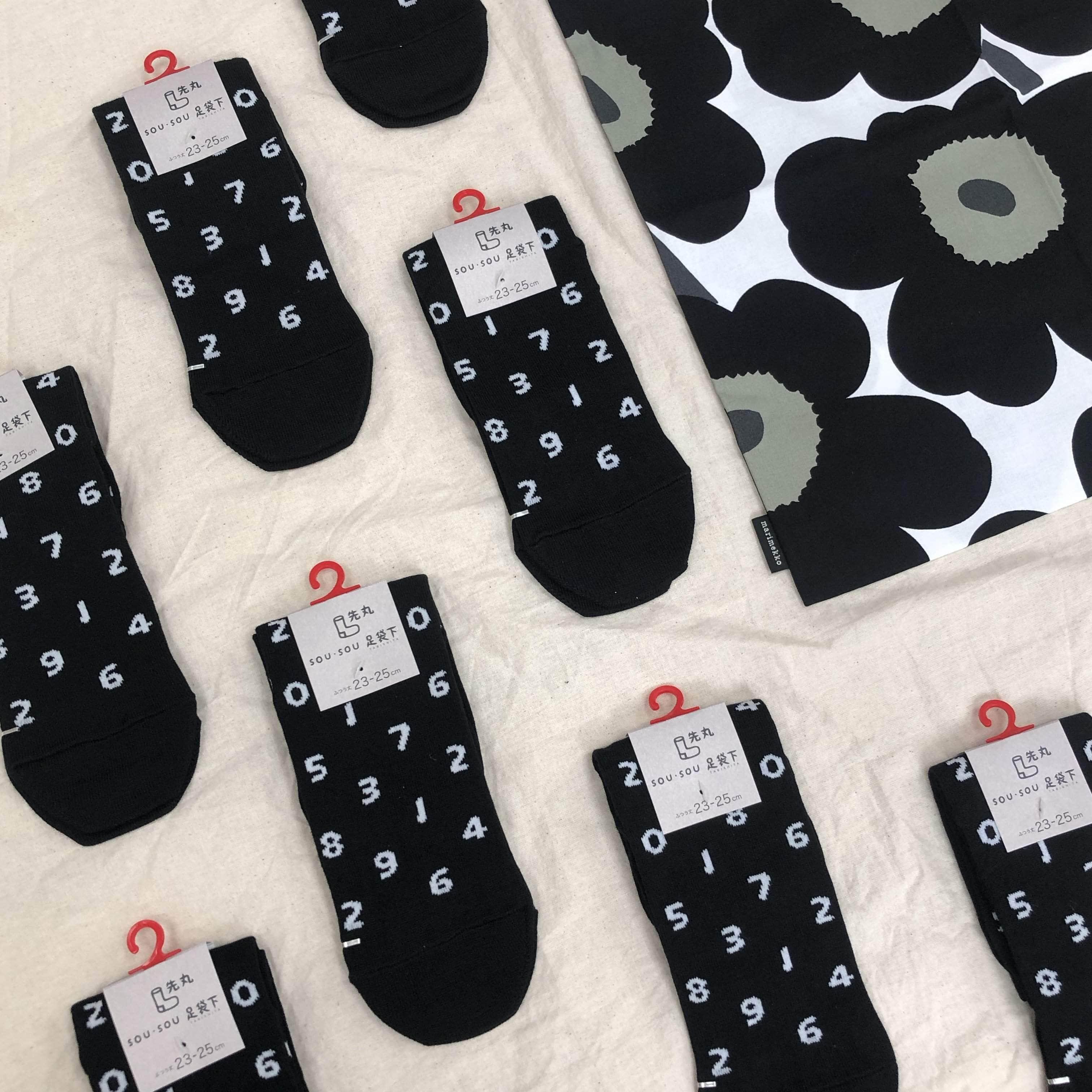 SOUSOU 配飾品牌 SOU・SOU 數字襪