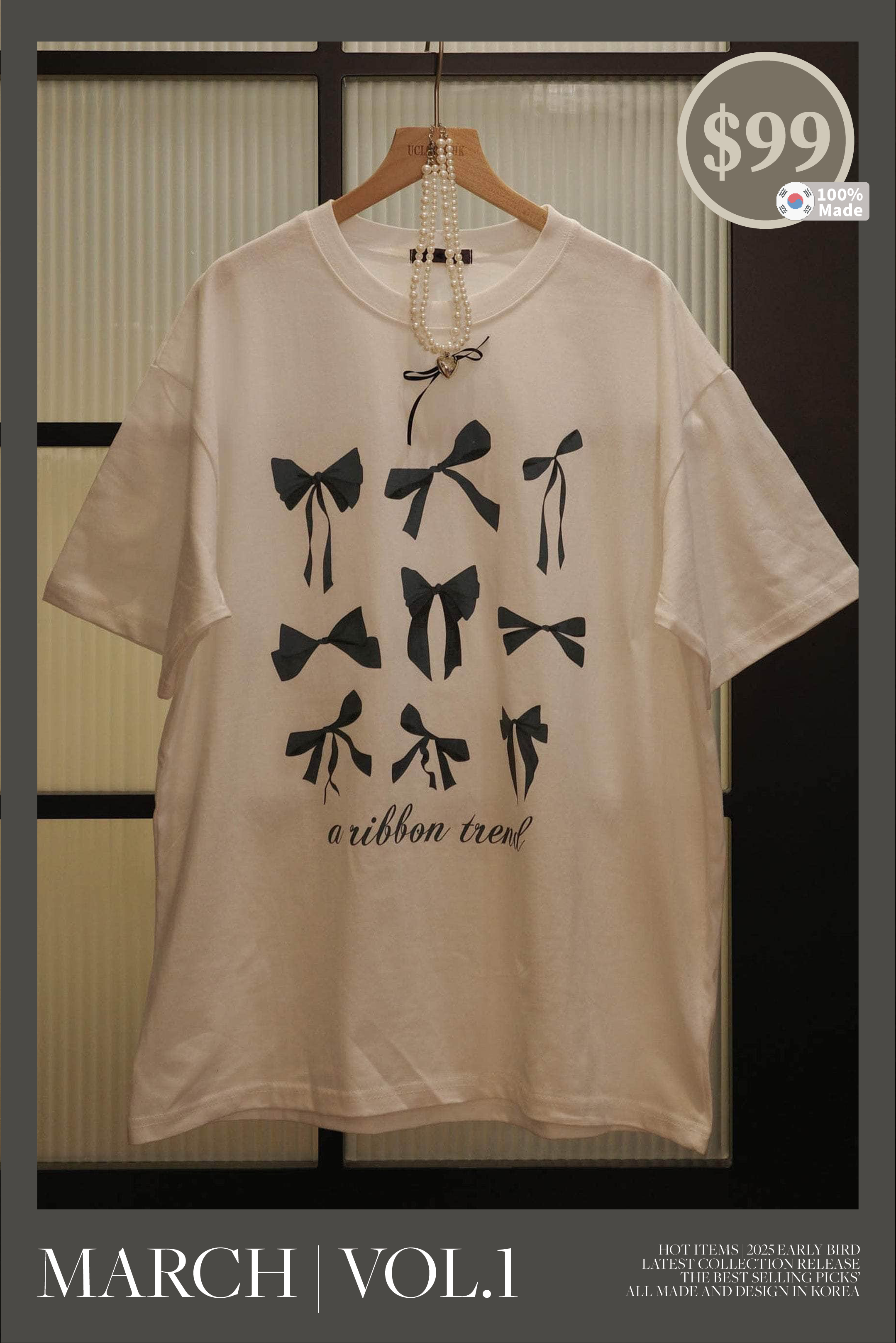 【$99震撼價 | 初春首團】#4 | Ribbon Print Tee