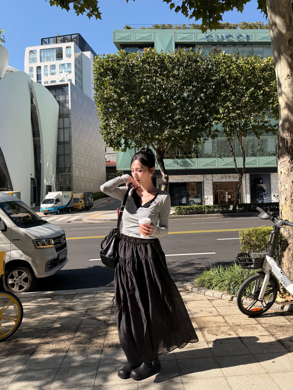 超仙氣的日常款🪄雙層通透蓬蓬長裙［兩色入］