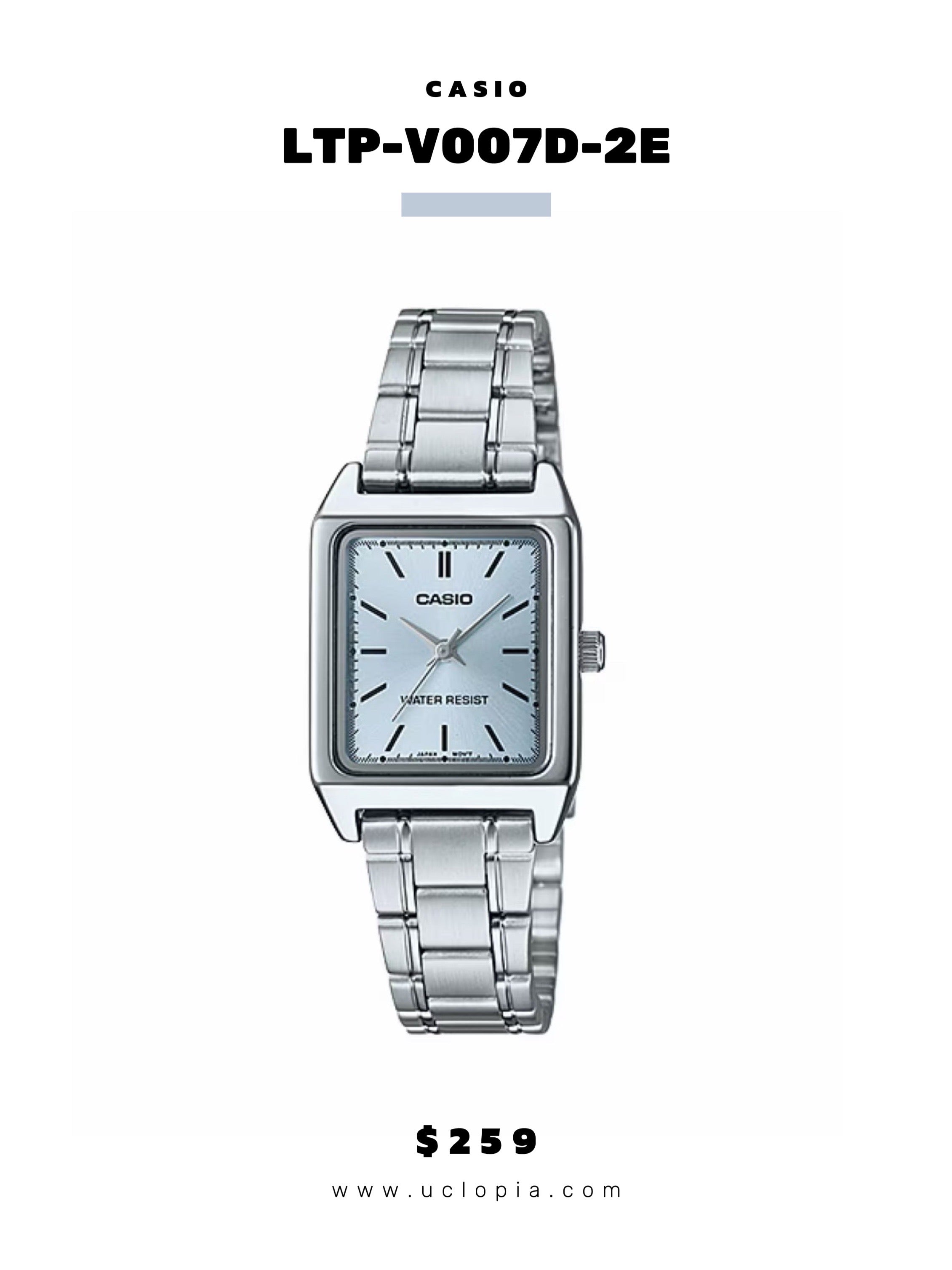 【 CASIO 】LTP-V007D 復古刻度小方面鋼帶錶［四色入］