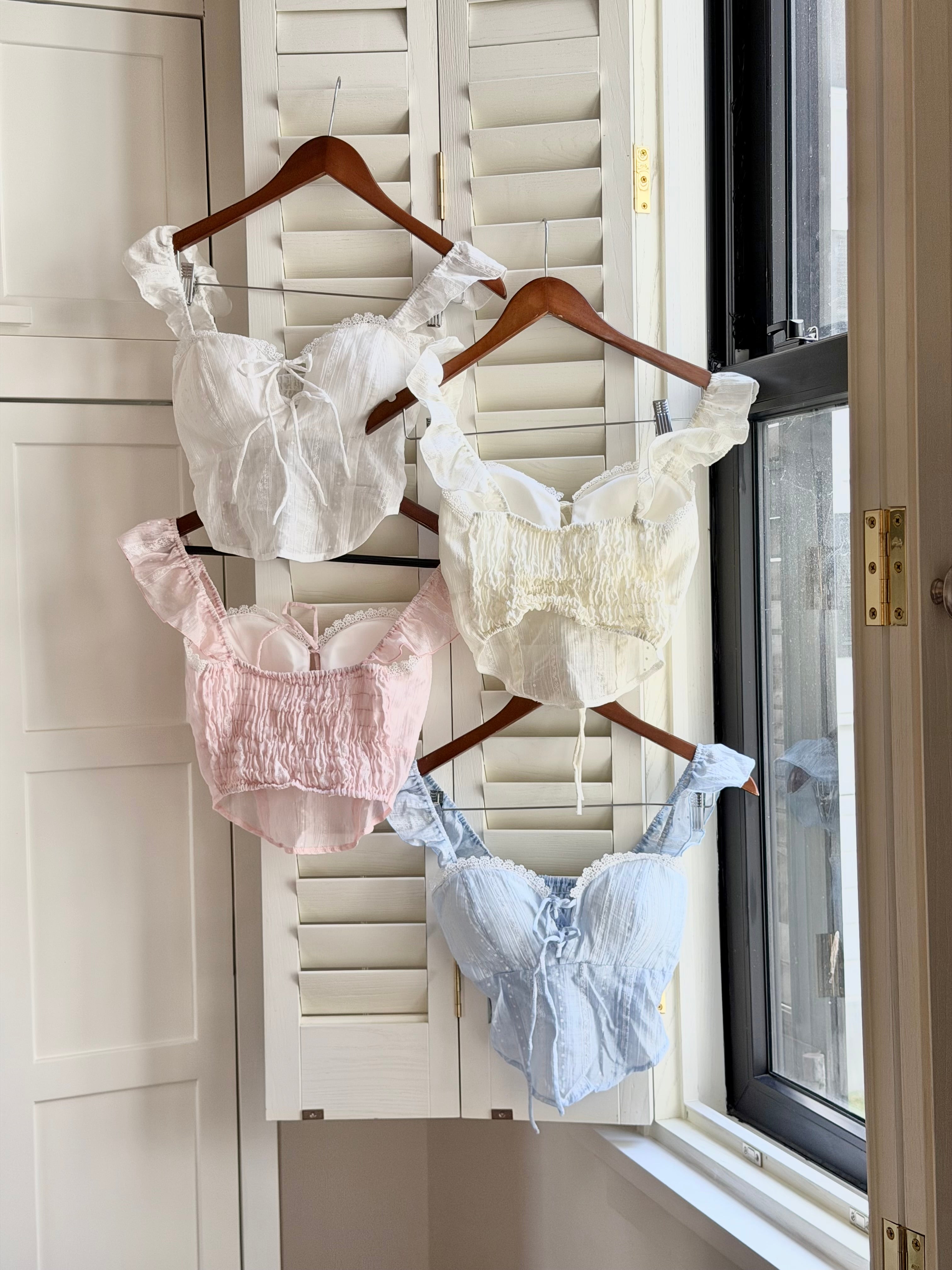 【 夏日炎炎泰國連線☀️🇹🇭 】#6 大推甜美多穿法 🍒 4-ways Sweetie top - with pads［四色入］