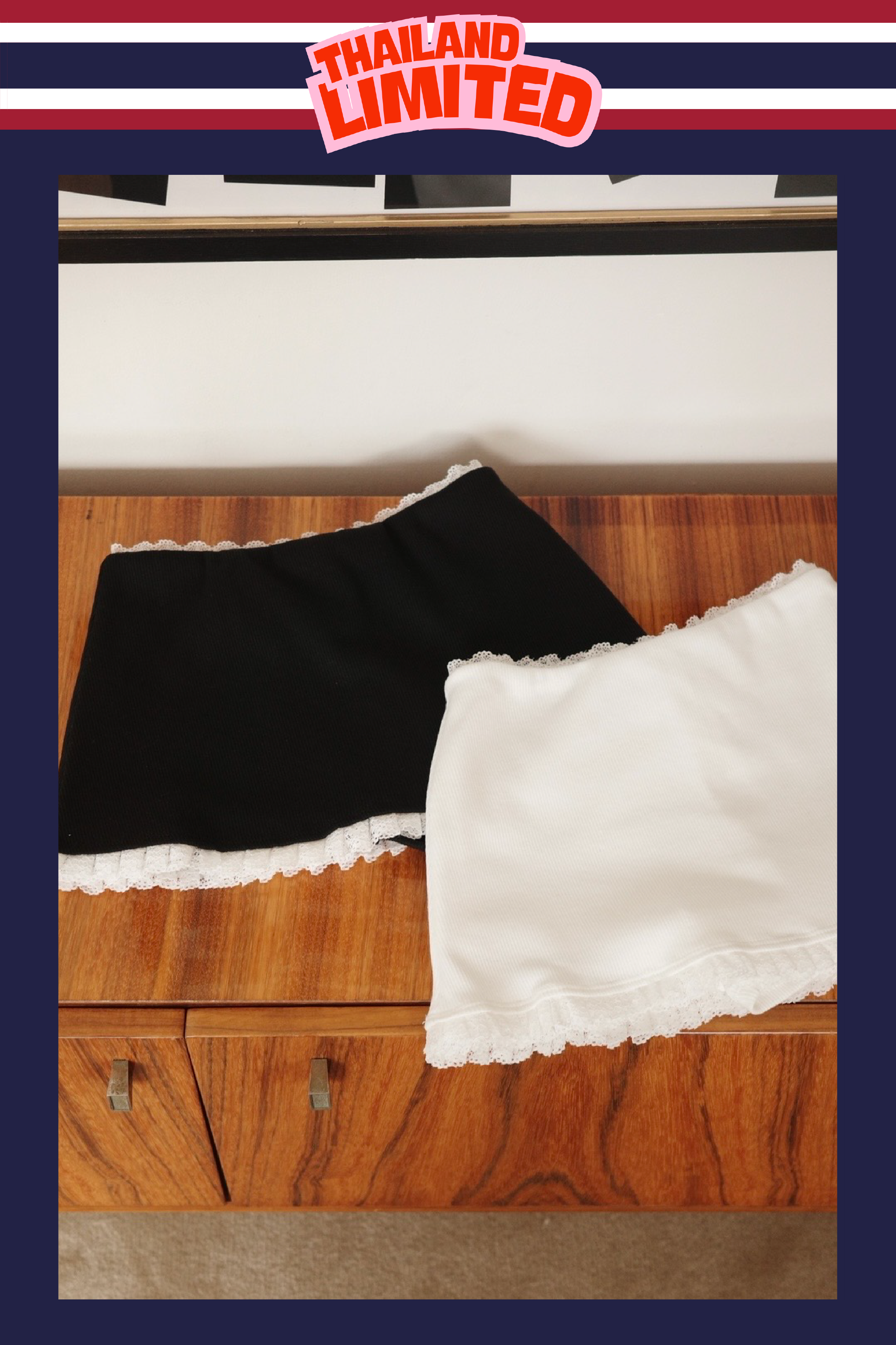 【泰國早鳥連線🇹🇭】#22 Hot Sweet Collection 🍒 Lace邊邊包臀裙［兩色入］