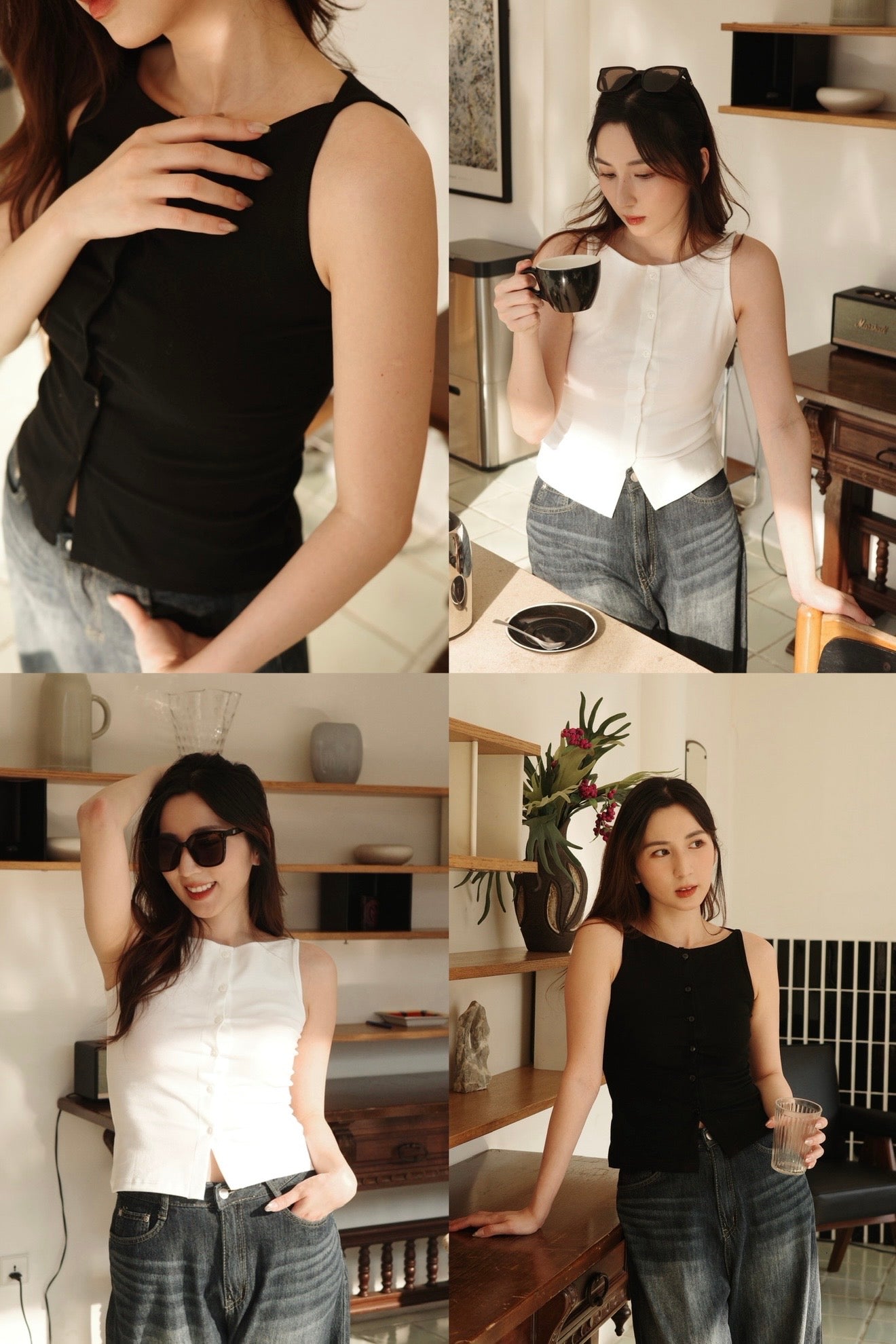 【泰國早鳥連線🇹🇭】#15 Clean-Fit Botton Vest［兩色入］