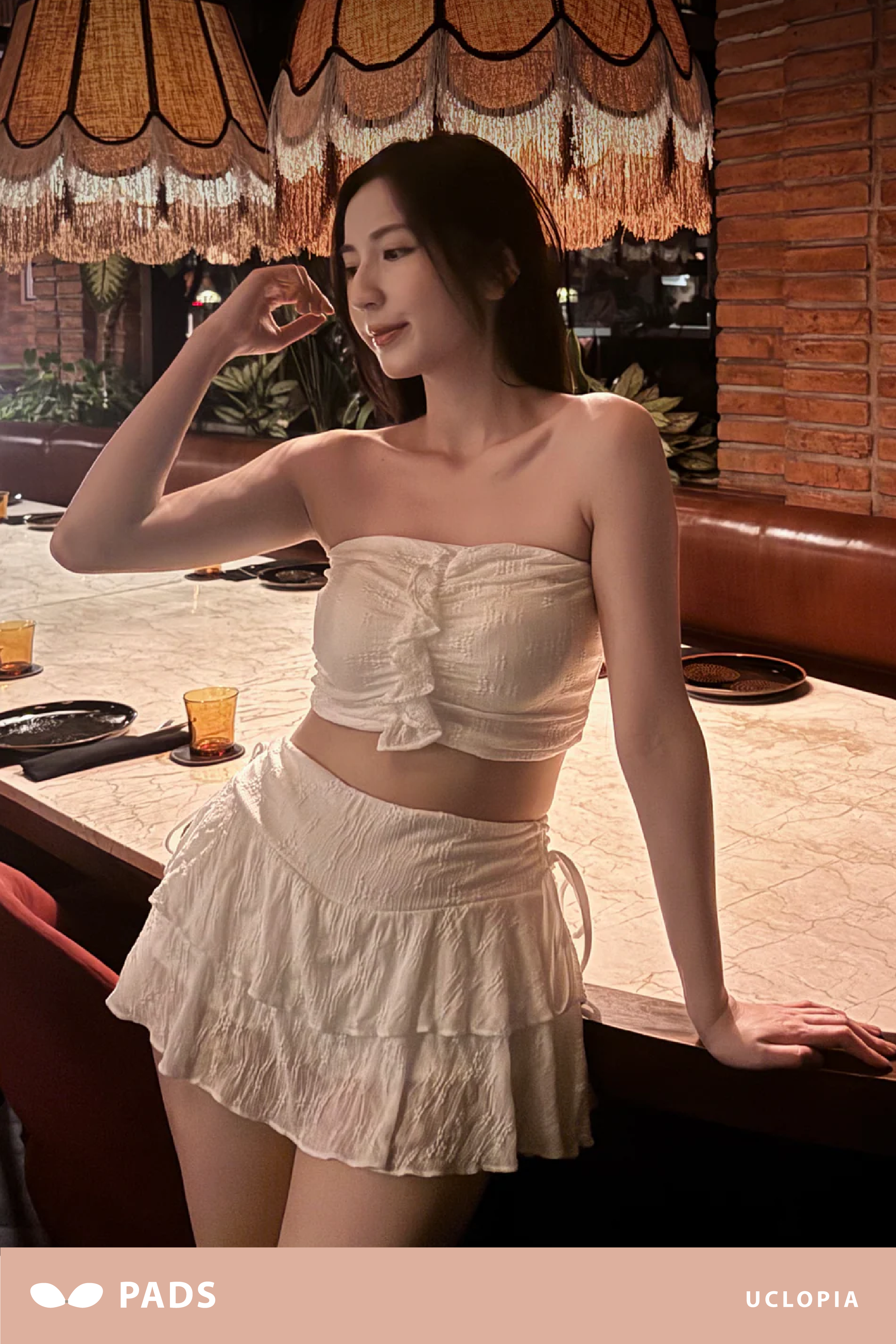 【泰國親身搜羅現貨🇹🇭】Softy Lace Collection🌸皺褶細節Tube Top - 有Pad! [兩色入]