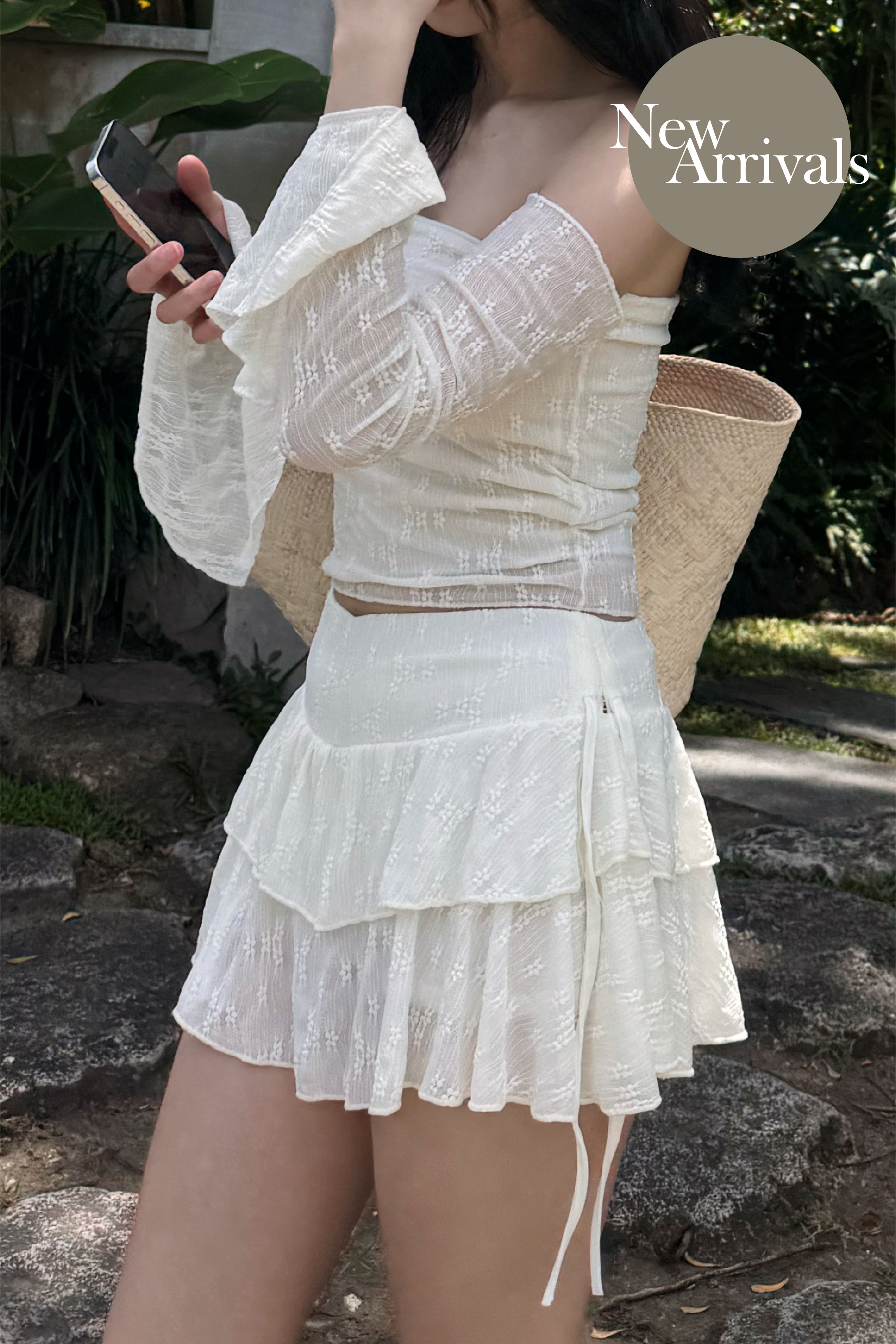 【泰國親身搜羅款🇹🇭】 Softy Lace Collection🌸層次感綁帶短裙仔 [三色入］