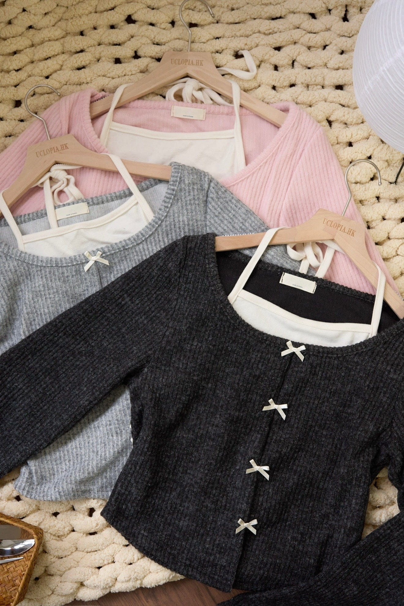 【 歷屆最精彩！$99震撼價❗️#26 】甜美蝴蝶結拼色假兩件［三色入］￼