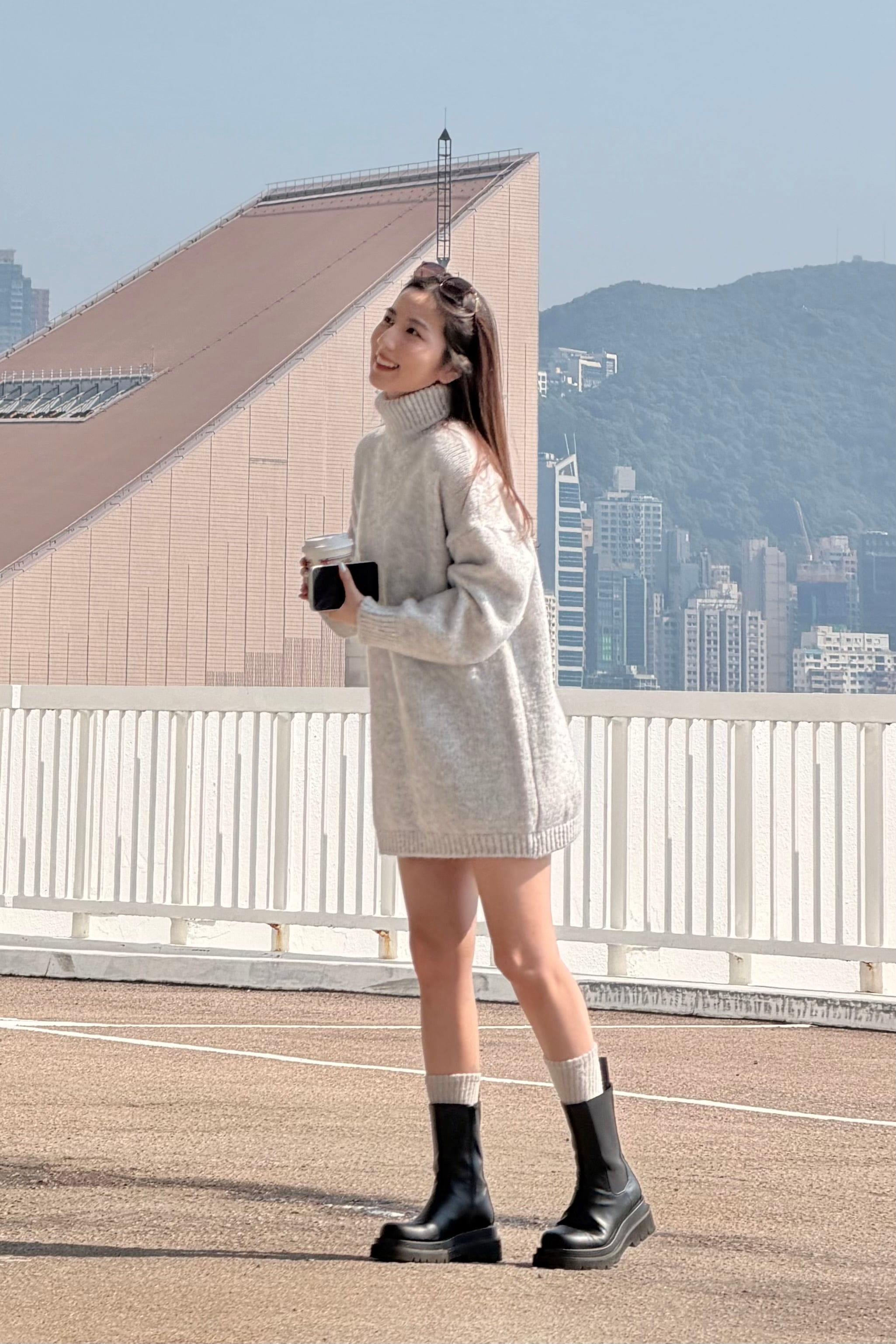 高領針織氣質連身OPS［兩色入］