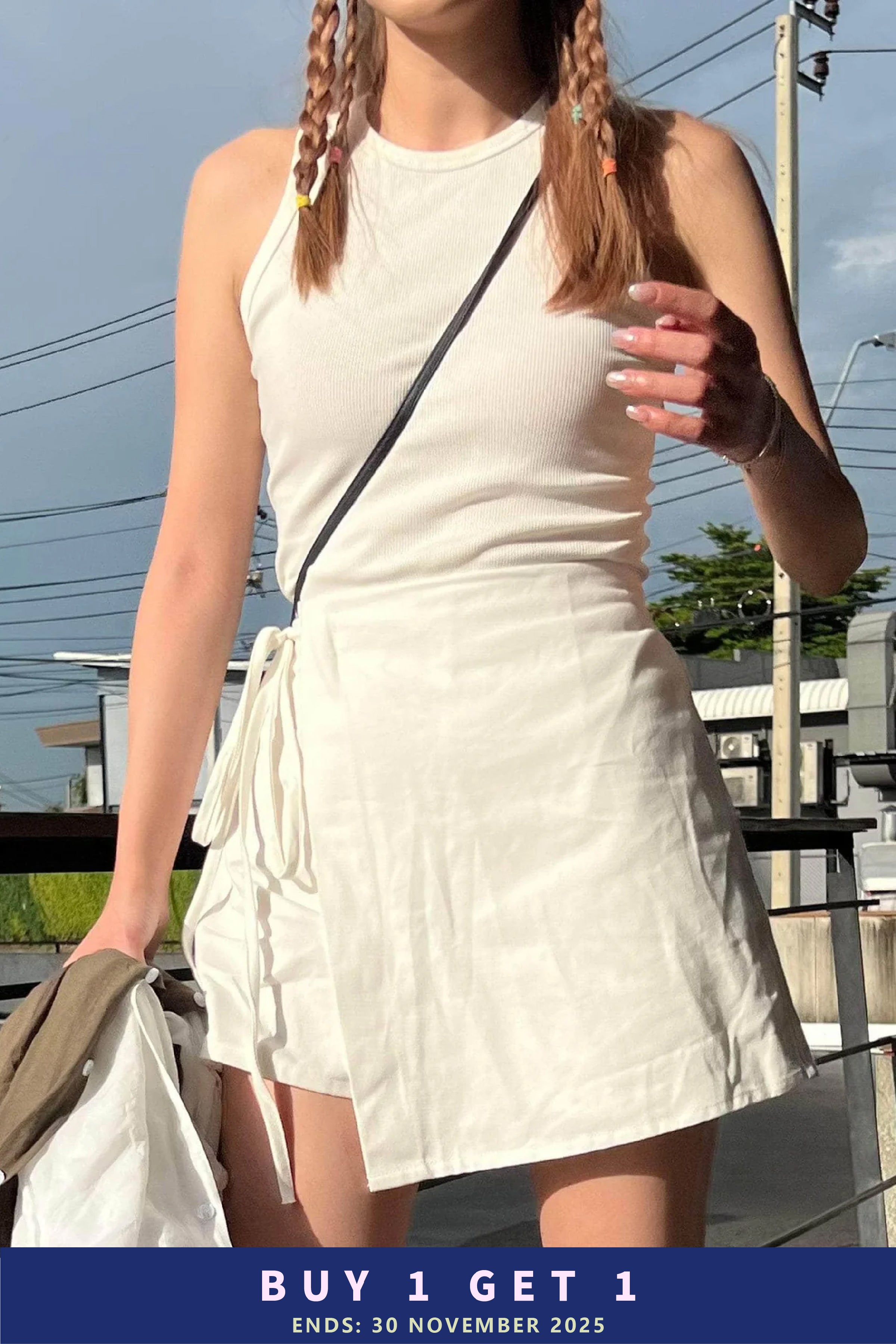 【泰國親身搜羅現貨🇹🇭】泰國製綁帶裙褲 ［三色入］