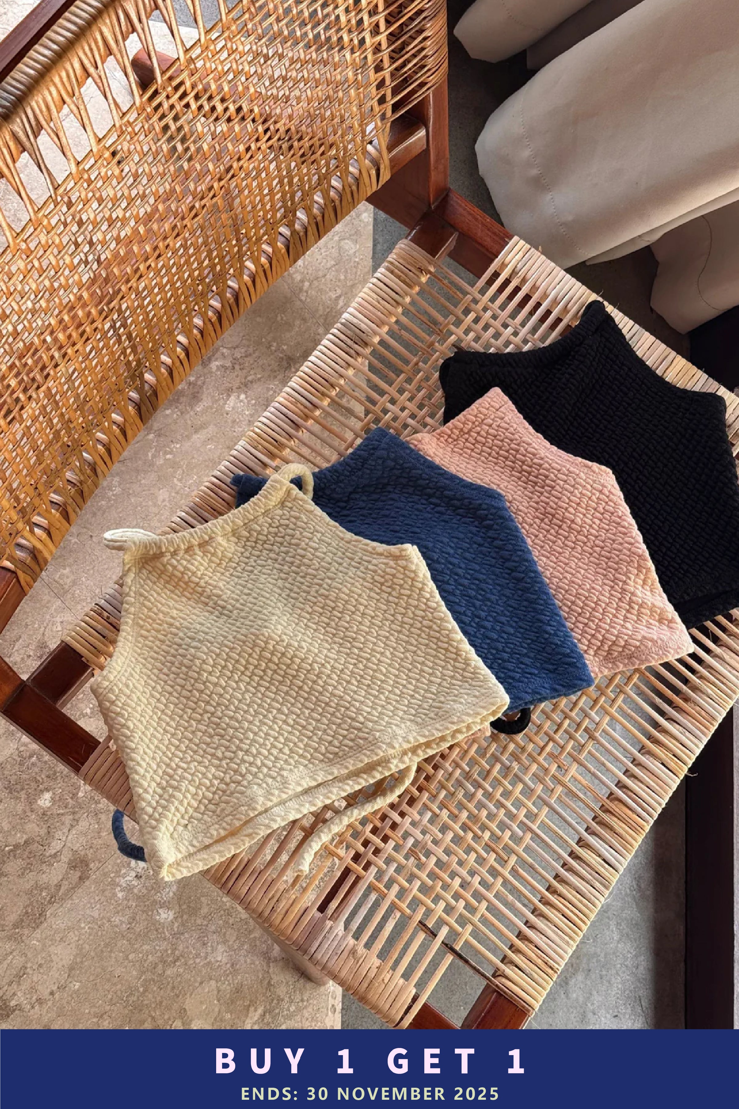 【泰國親身搜羅現貨🇹🇭】粒粒BB綿可調整掛頸背心［六色入］