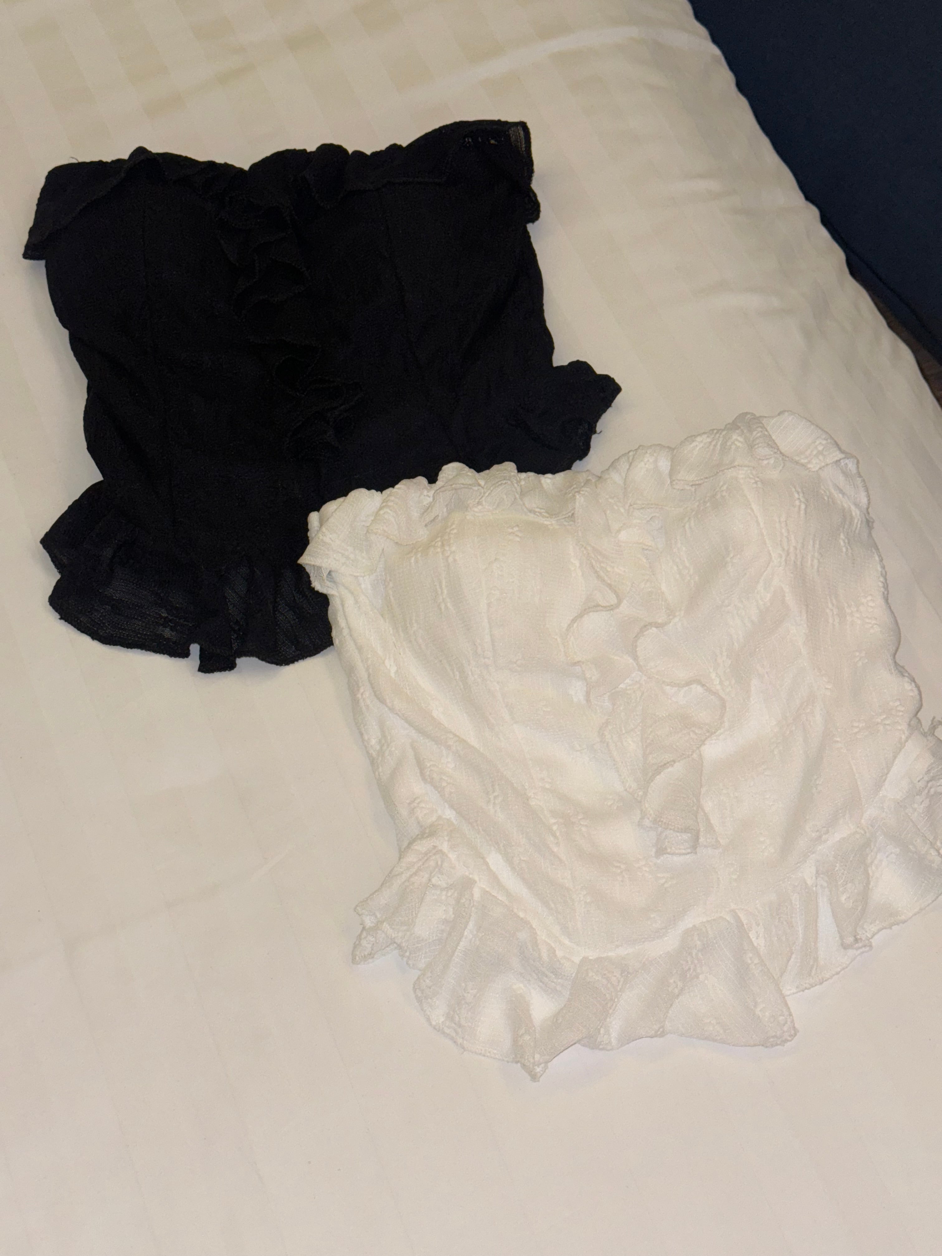 Softy Lace Collection🌸 溫柔不規則Tube Top［兩色入］￼￼