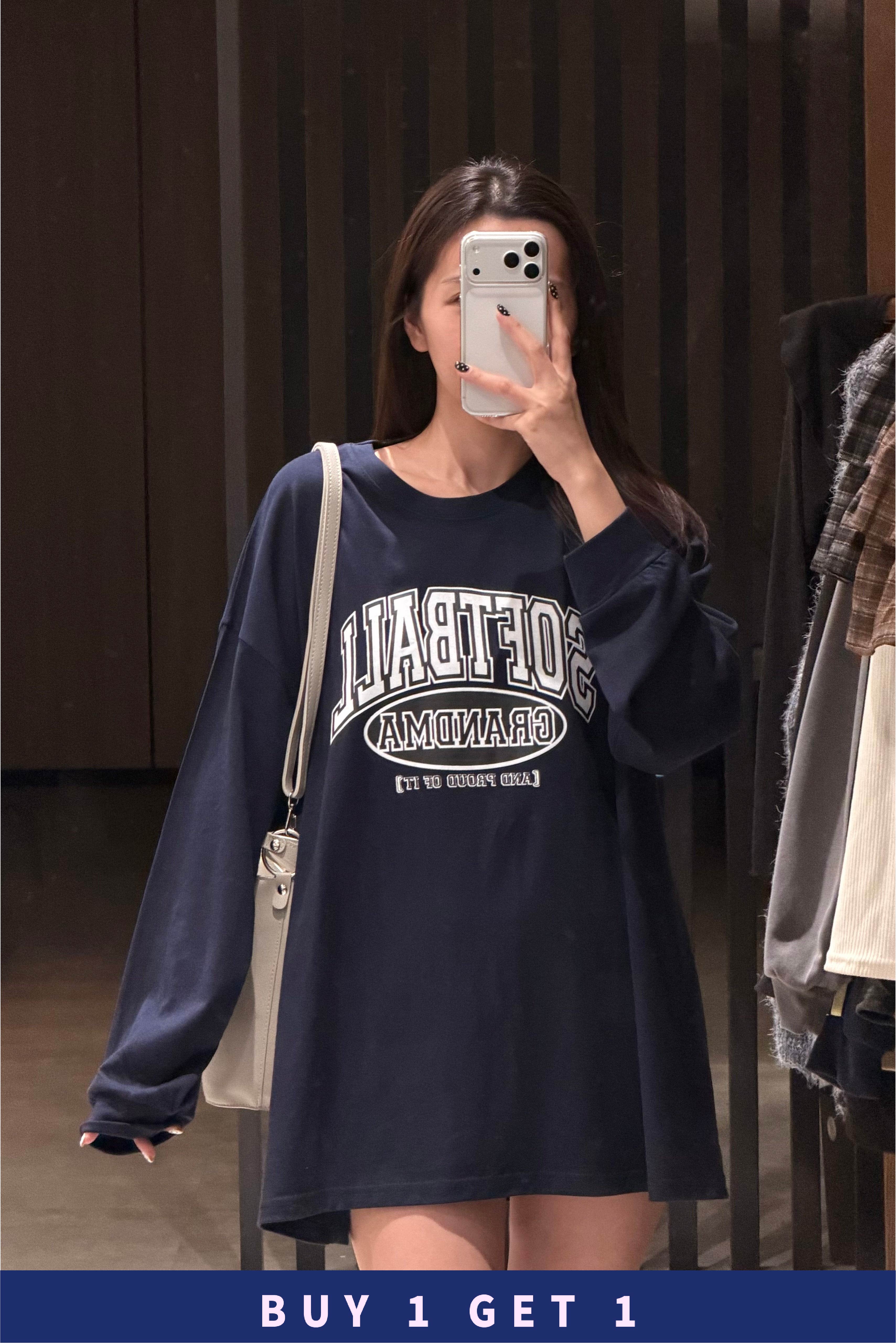 【 $99買一送一 】 Oversized Softball Tee